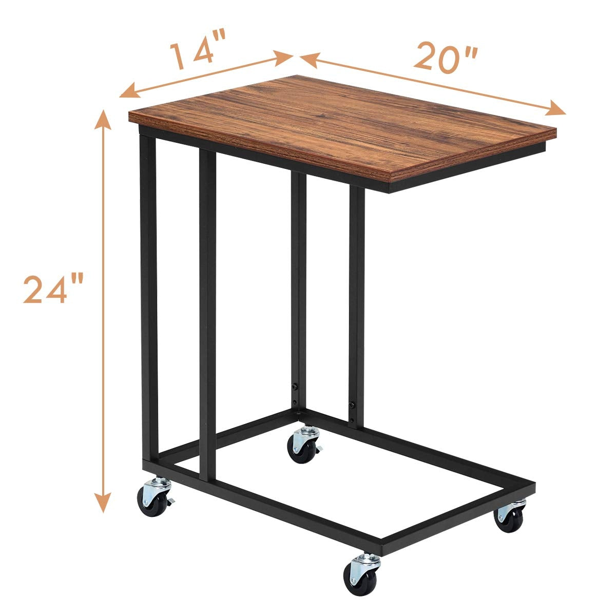 Laptop Holder Sofa Multiple Side End MobileTable-Brown-End & Side Tables-DECOROLALA