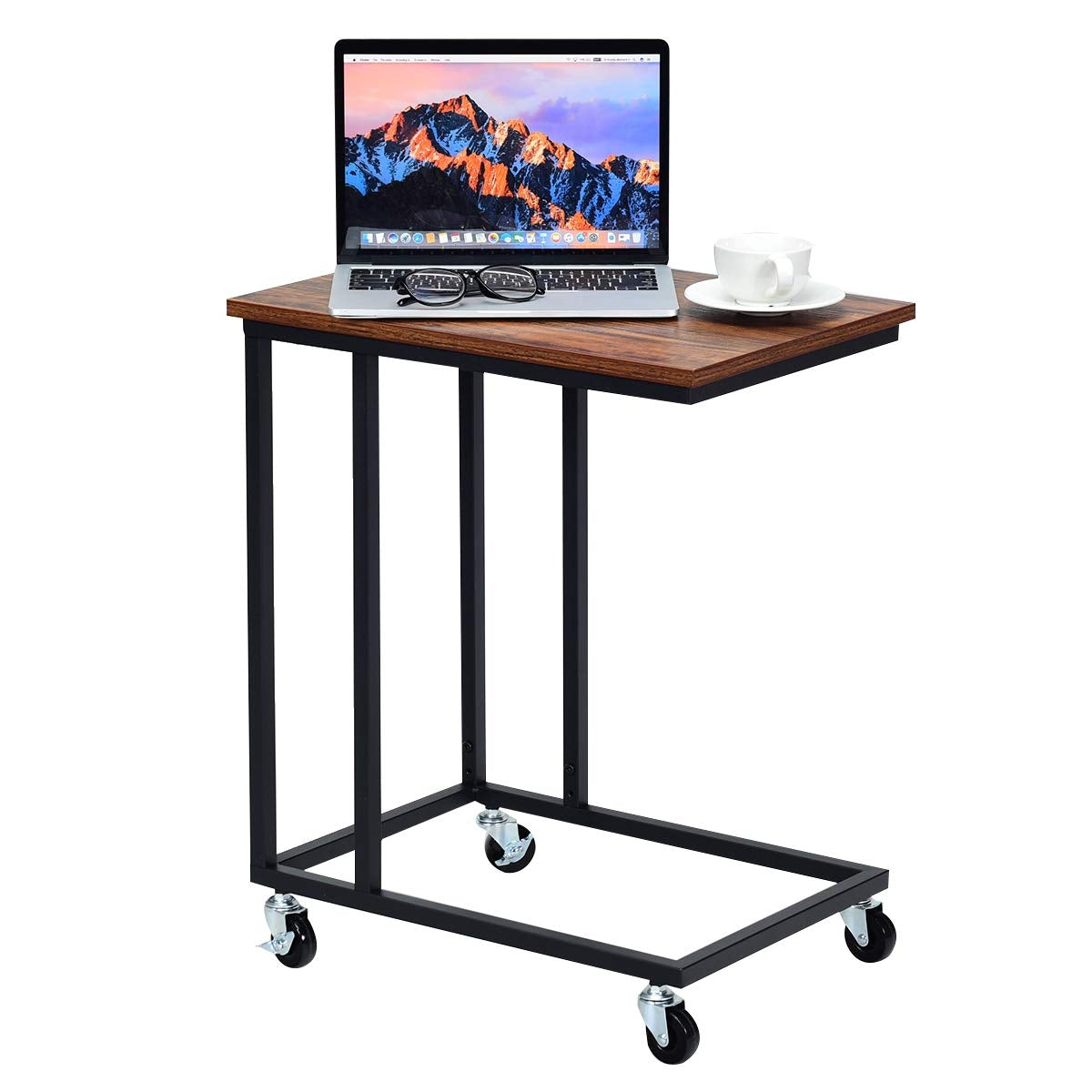 Laptop Holder Sofa Multiple Side End MobileTable-Brown-End & Side Tables-DECOROLALA