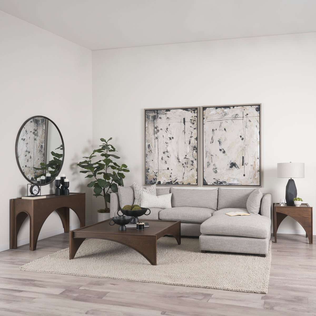 Laraya Medium Brown Wood Coffee Table-Coffee Tables-DECOROLALA