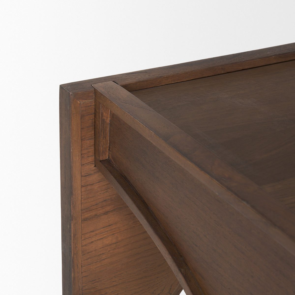 Laraya Medium Brown Wood w/ Arches End Table-End and Side Tables-DECOROLALA
