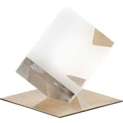 Lareina Small 4" x 4" Clear Optical Glass Cube Sculpture-Objects-DECOROLALA