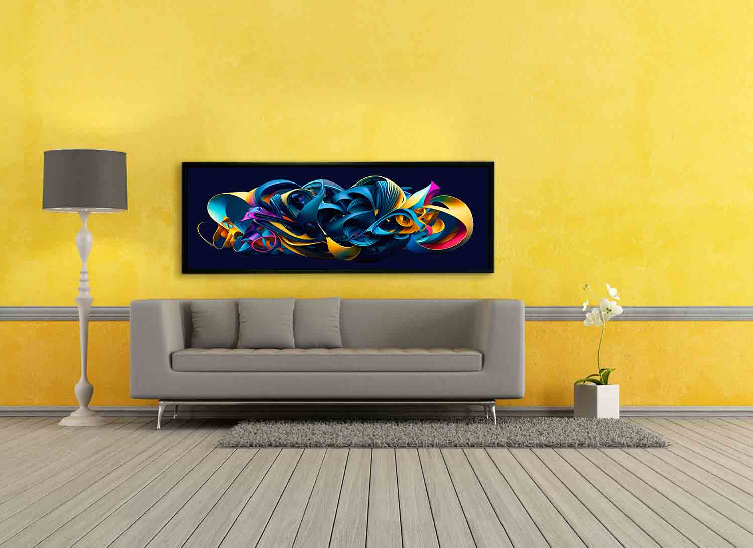 Large Canvas Wall art-Life vibrates in a mix of colors-Abstract artwork-Wall Art-DECOROLALA