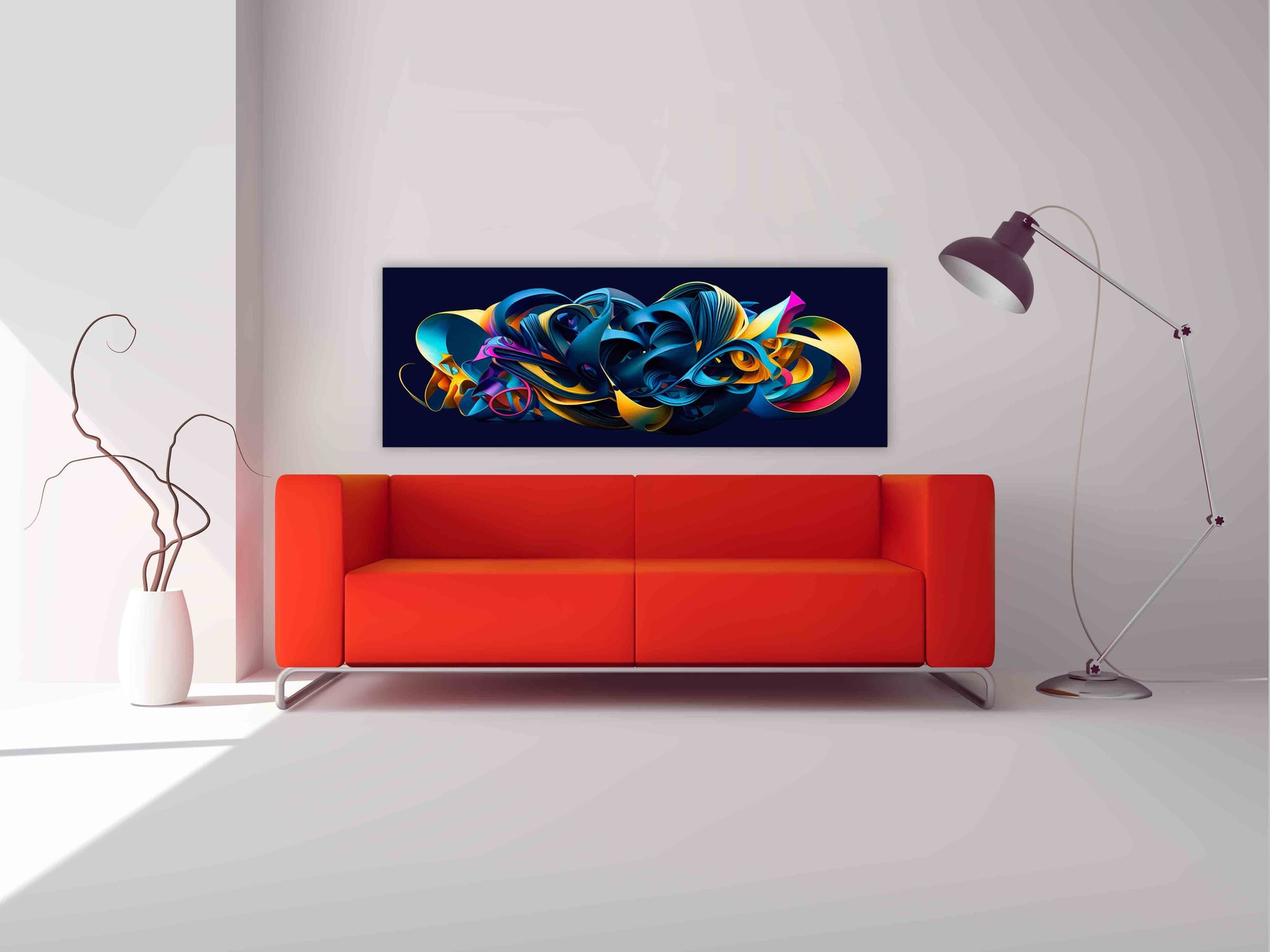 Large Canvas Wall art-Life vibrates in a mix of colors-Abstract artwork-Wall Art-DECOROLALA