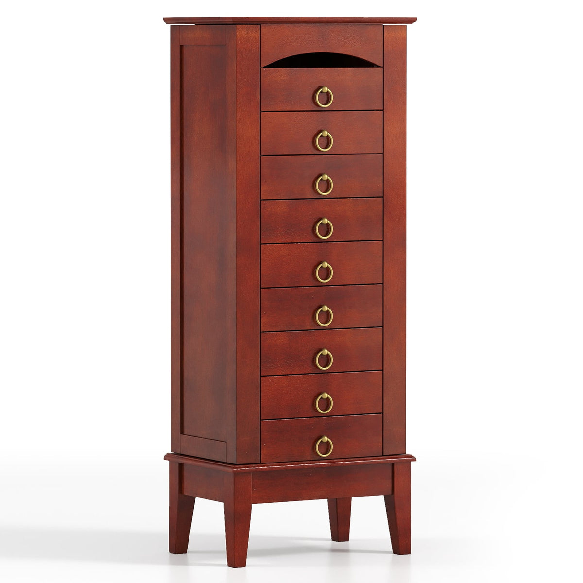 Large Capacity Jewelry Storage Cabinet with 9 Drawers-Jewelry Armoires-DECOROLALA