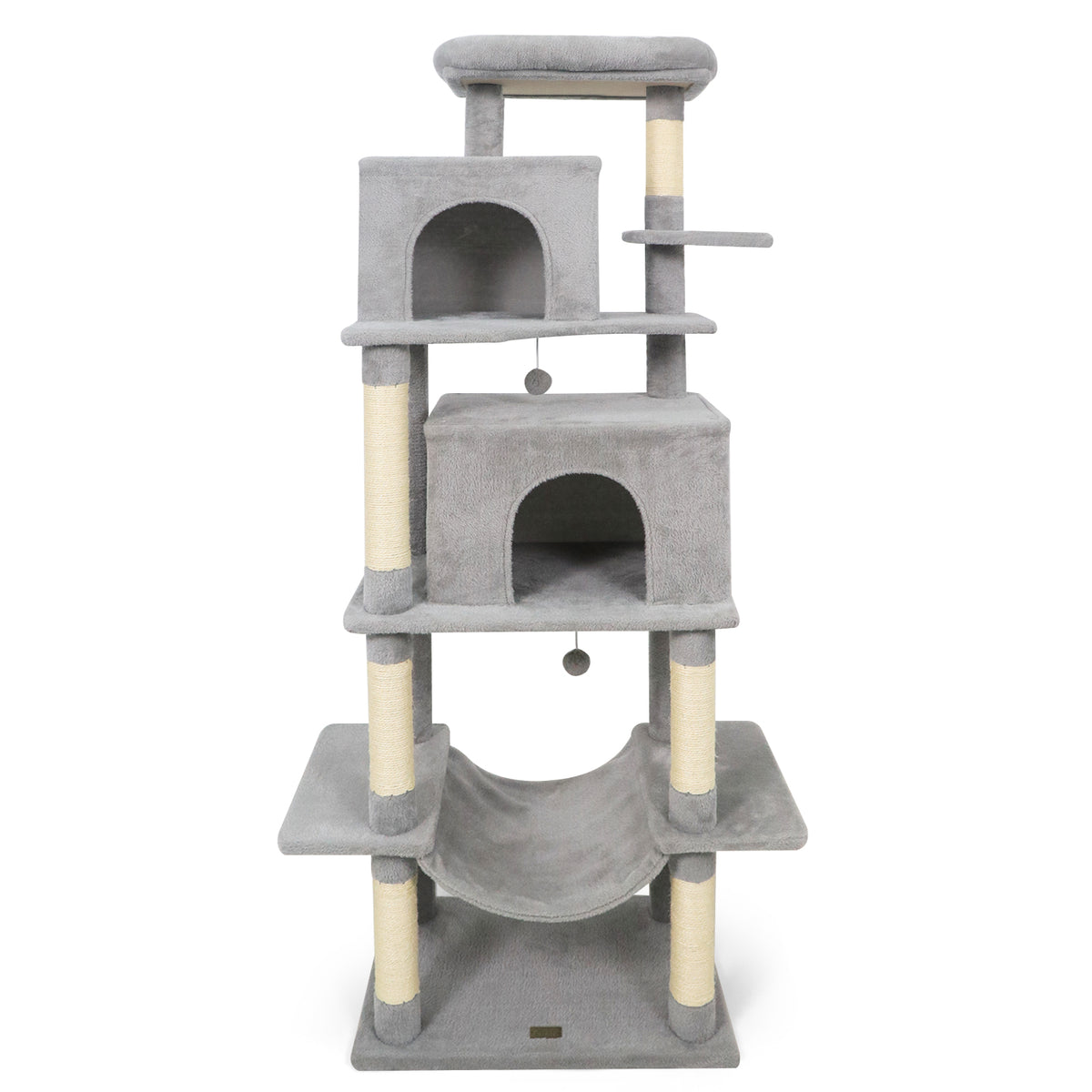 Large Cat Tree for Indoor Cats 70" Tall Cat Tower-Light Gray-Cat Trees & Scratchers-DECOROLALA