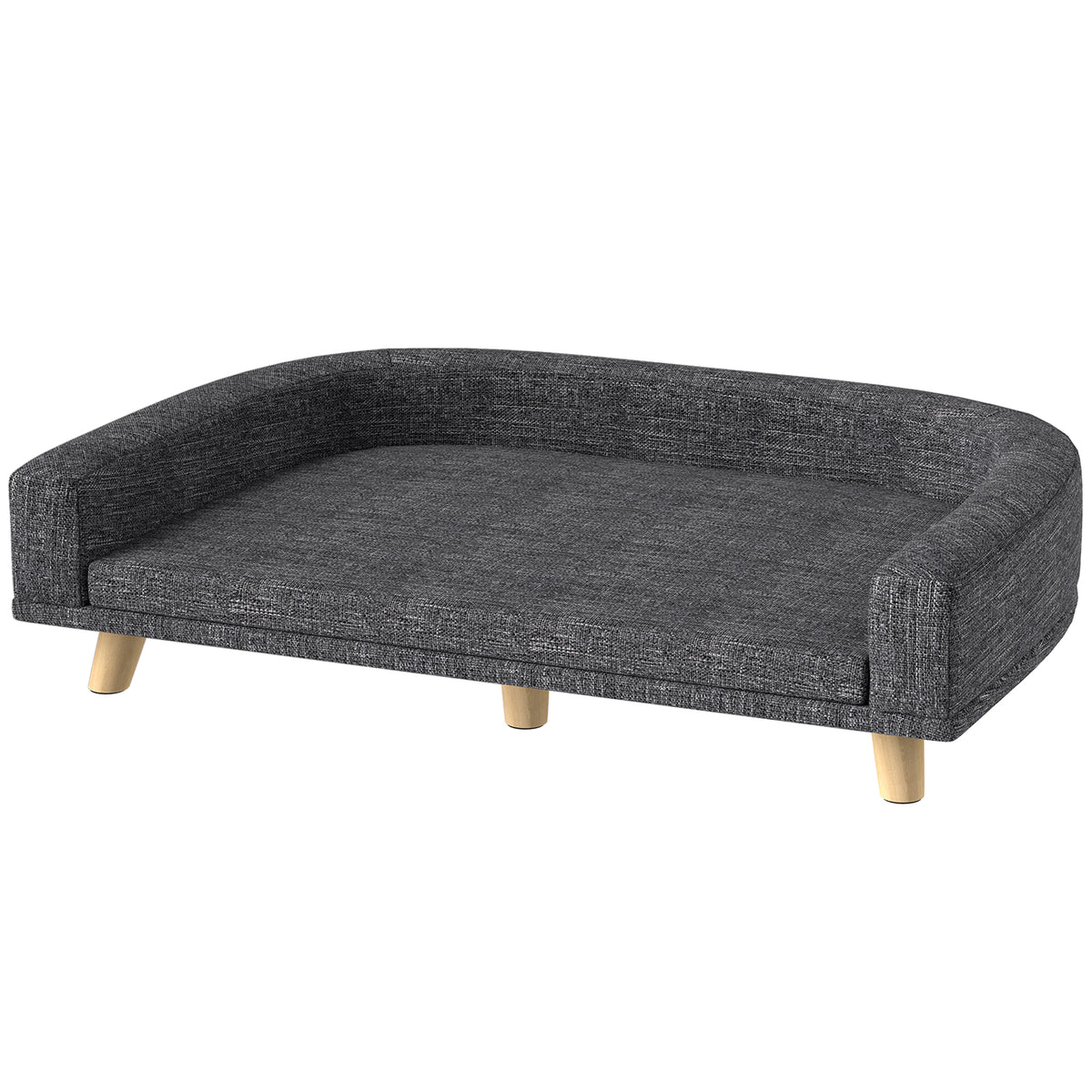 Large Dog Sofa Bed - Dark Grey with Washable Cover-Dog Supplies-DECOROLALA