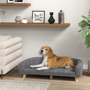Large Dog Sofa Bed - Dark Grey with Washable Cover-Dogs-DECOROLALA