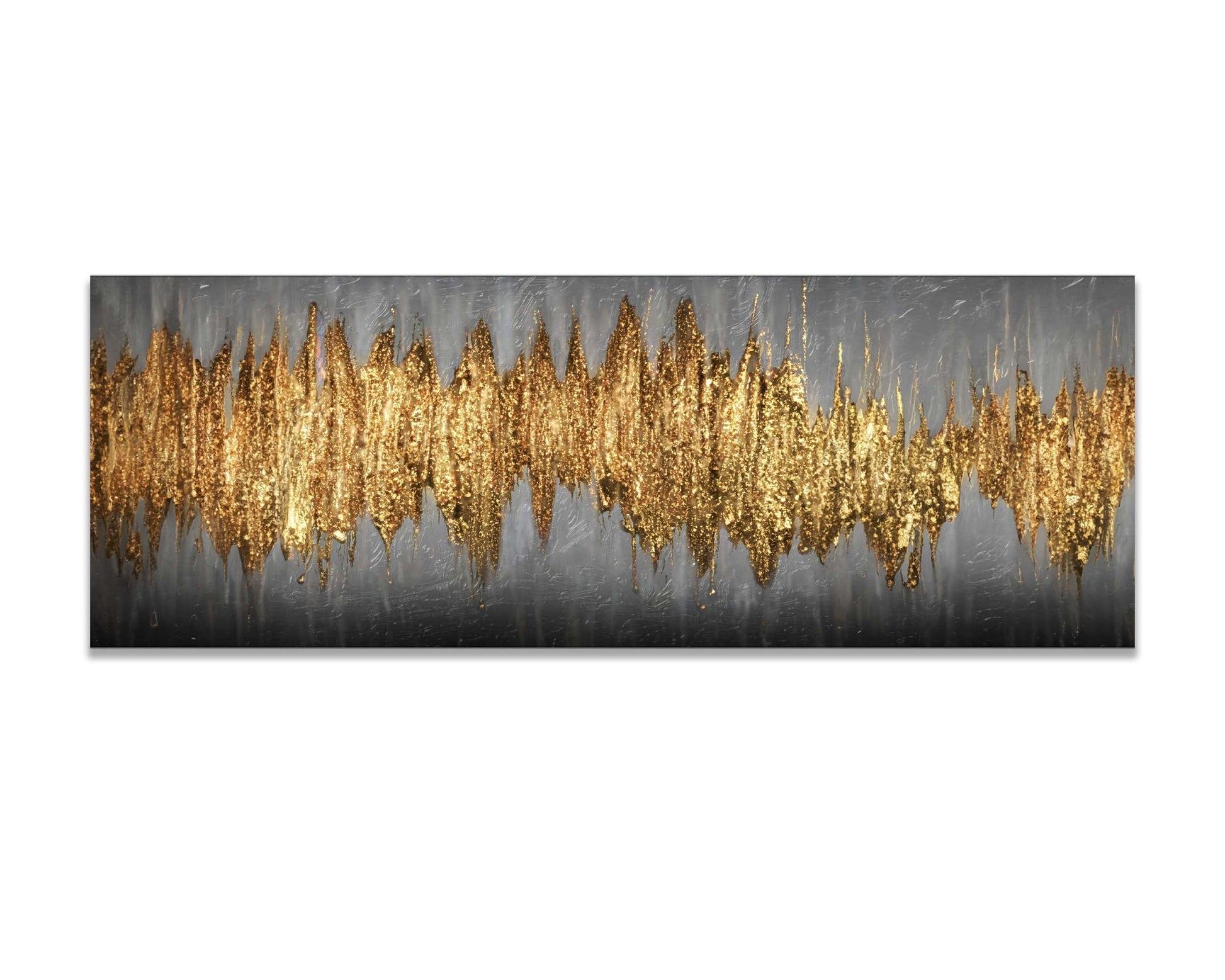 Large Gold Abstract Canvas 72x24 inches-Wall Art-DECOROLALA