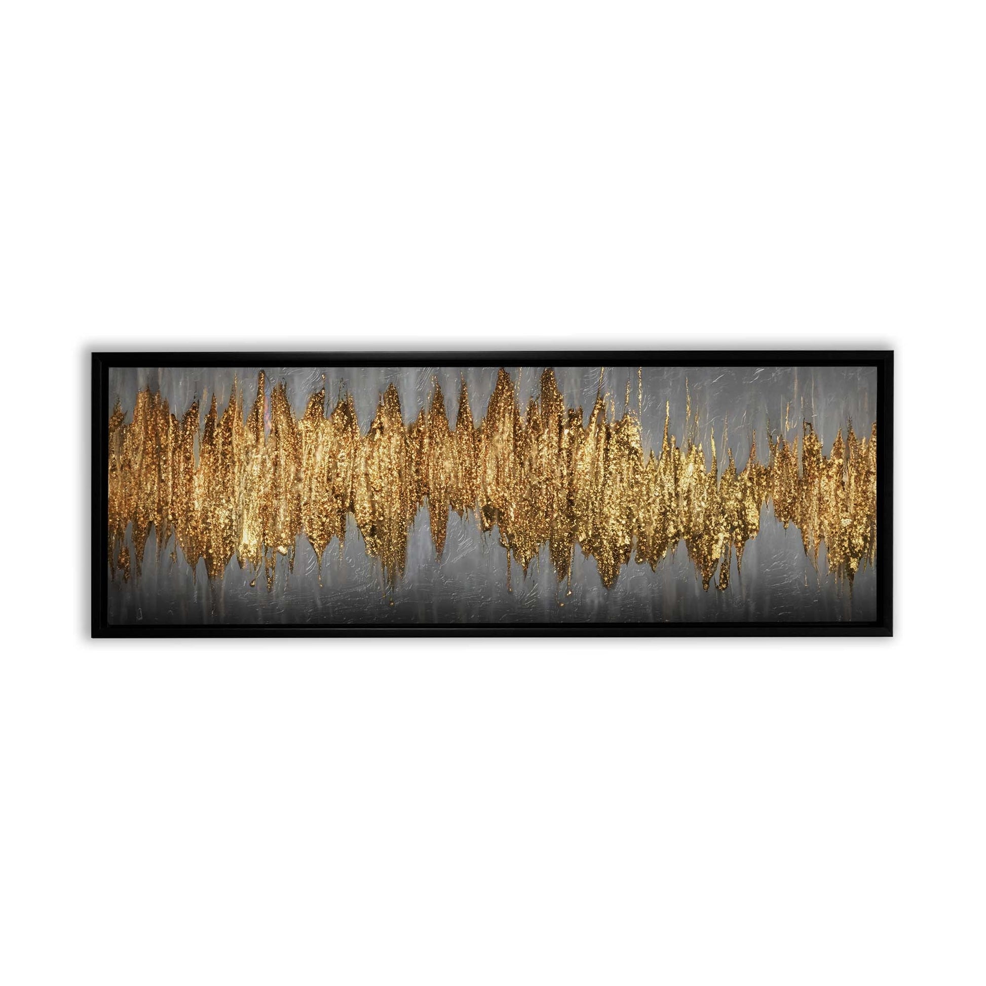 Large Gold Abstract Canvas 72x24 inches-Wall Art-DECOROLALA