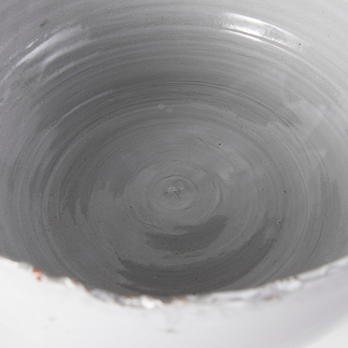 Larsen 13L x 13W White Ceramic Large Decorative Bowl-Bowls-DECOROLALA