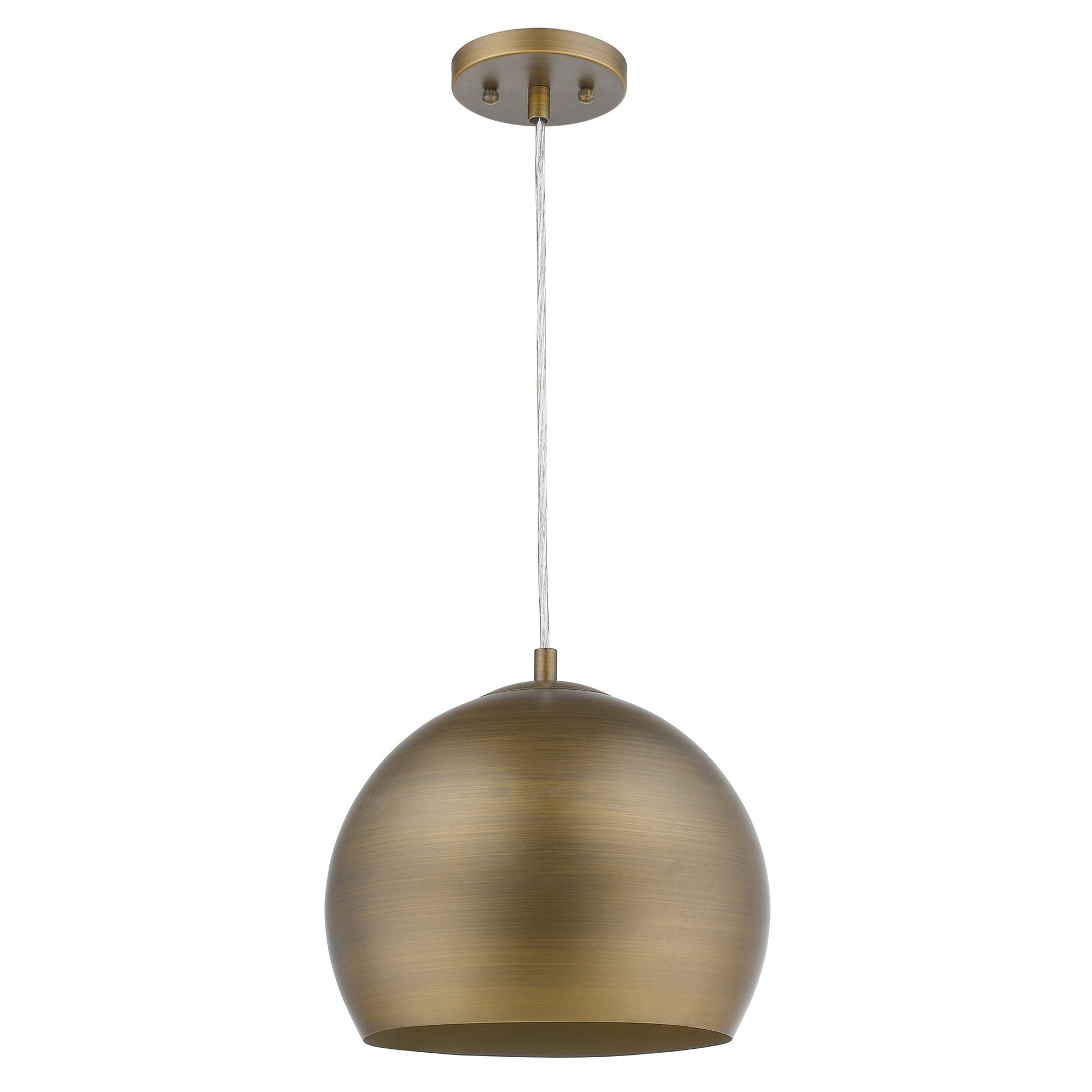 Latitude 1-Light Hand Painted Antique Gold Pendant With Gold Interior Shade-Pendants-Hanging Lights-DECOROLALA