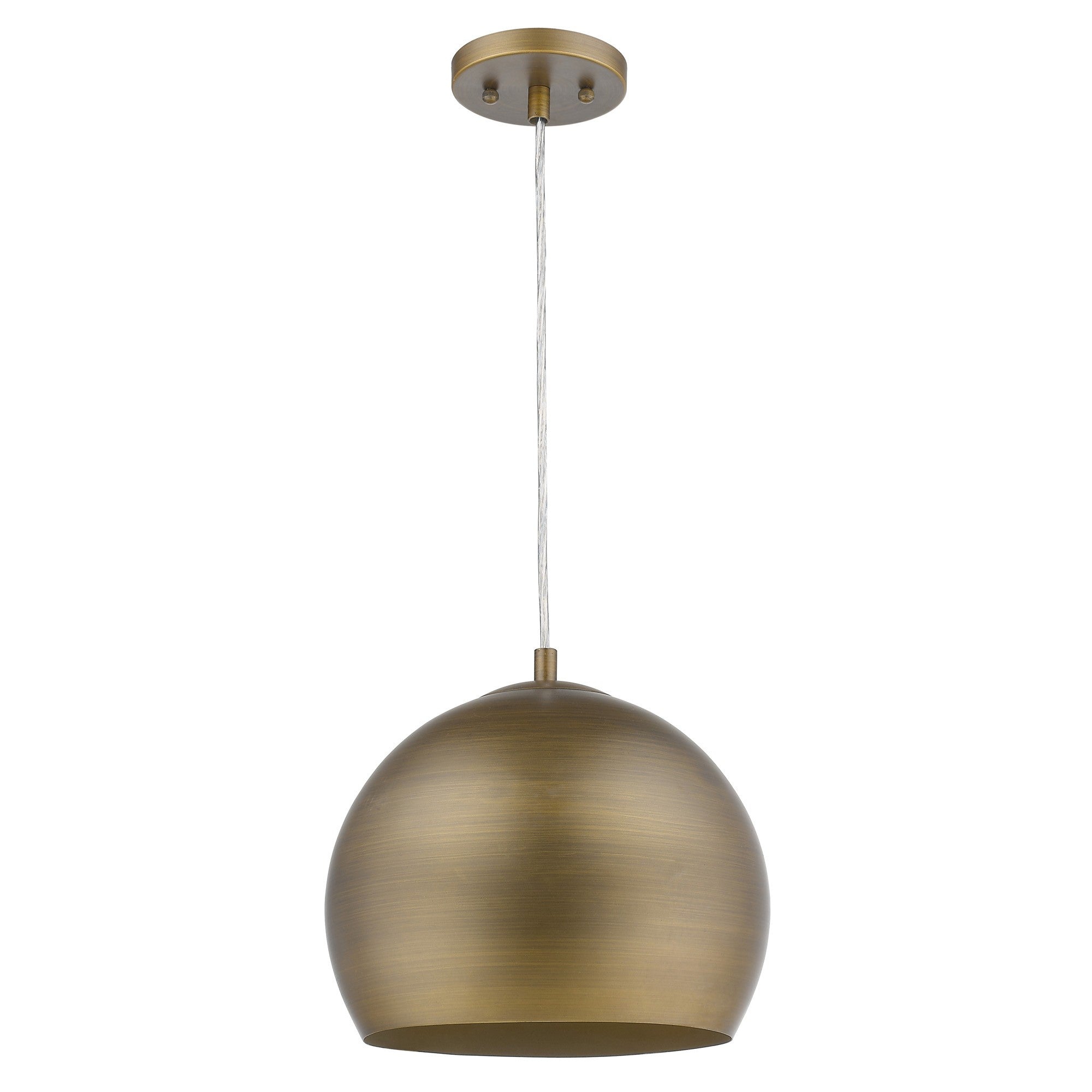 Latitude 1-Light Hand Painted Antique Gold Pendant With Gold Interior Shade-Pendants-Hanging Lights-DECOROLALA