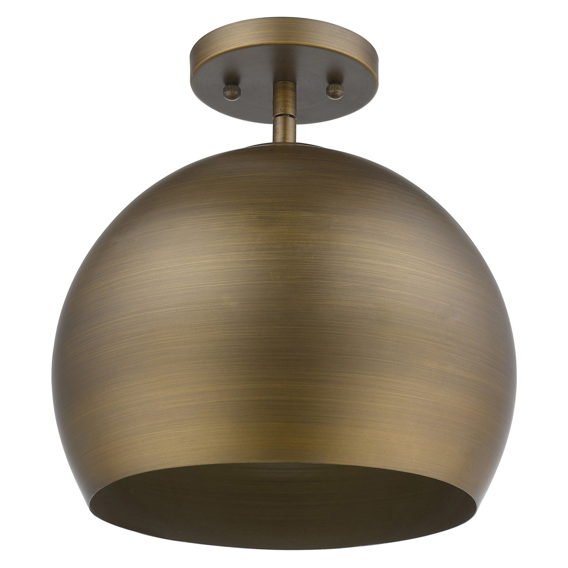 Latitude 1-Light Hand Painted Antique Gold Pendant With Gold Interior Shade-Pendants-Hanging Lights-DECOROLALA