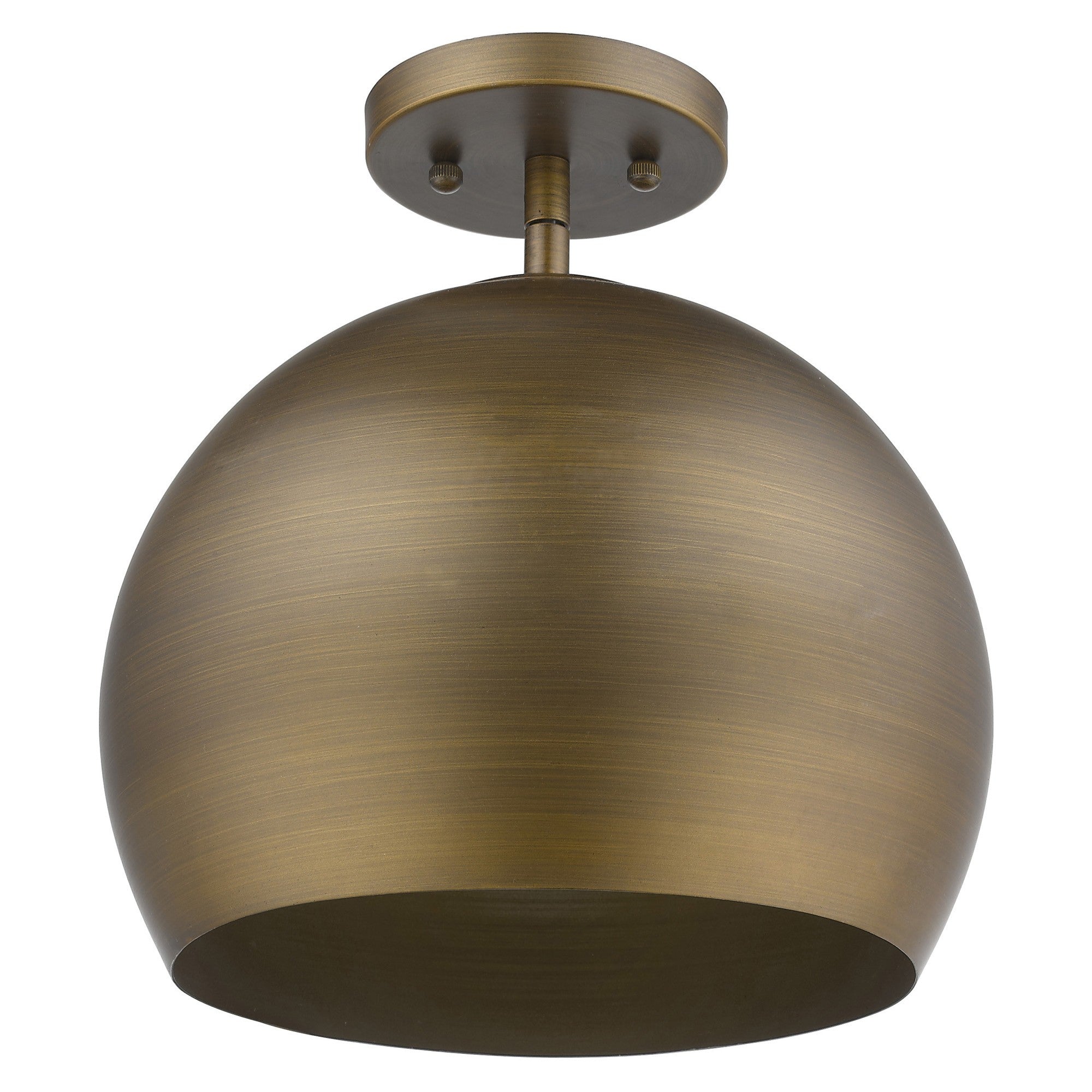 Latitude 1-Light Hand Painted Antique Gold Pendant With Gold Interior Shade-Pendants-Hanging Lights-DECOROLALA