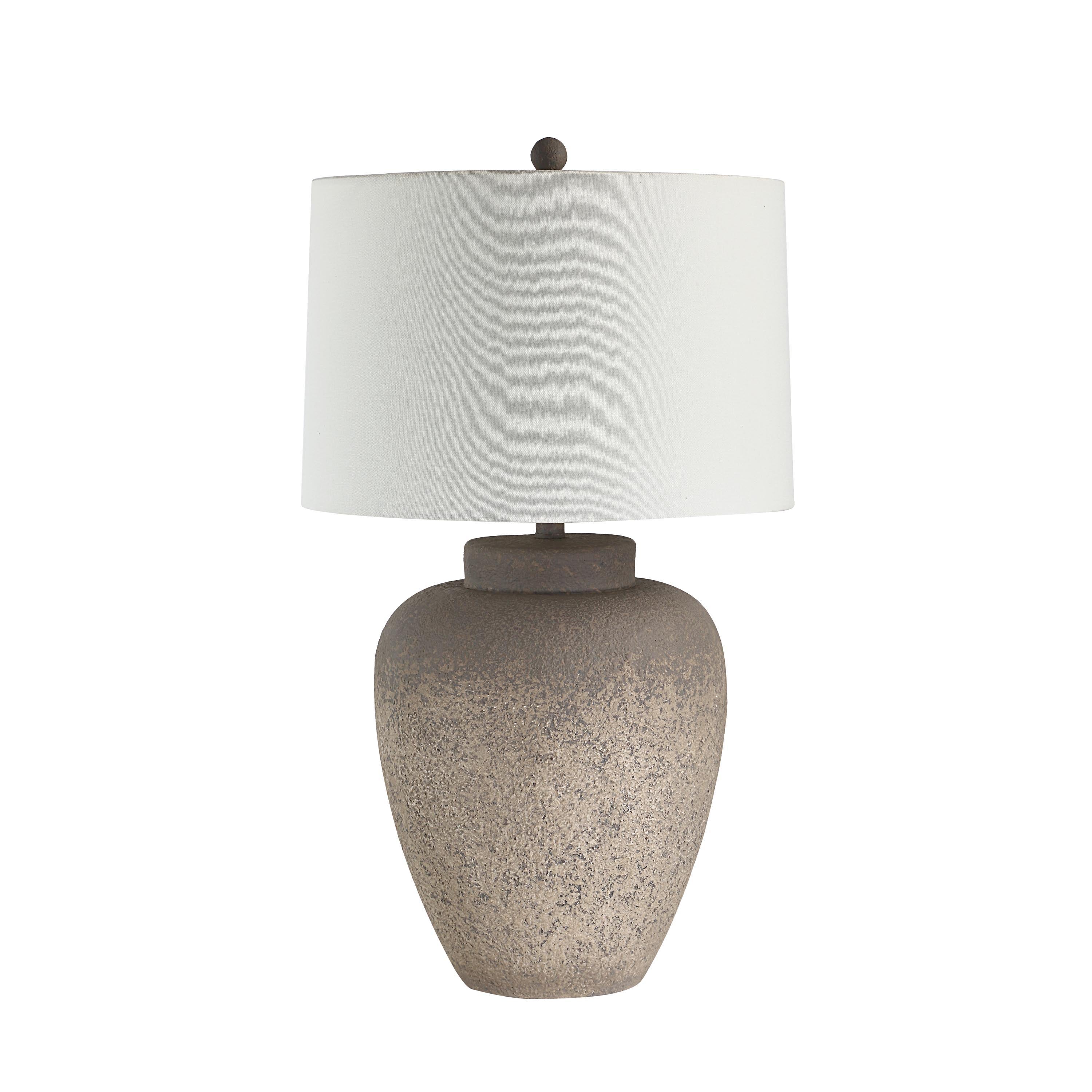 Lattuga 28.5" Table Lamp, Cream Linen Shade-Table Lamp-DECOROLALA