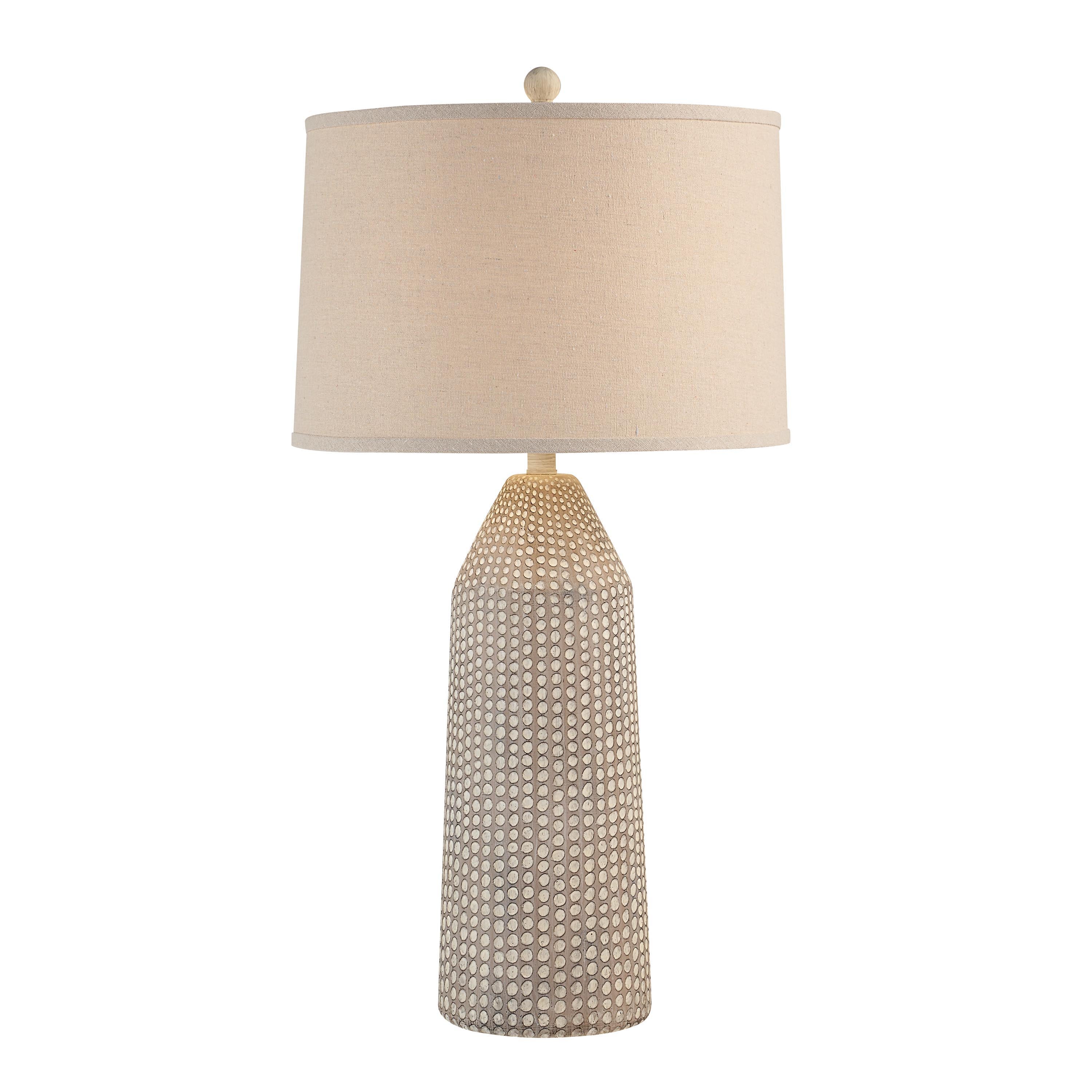 Lattuga Table Lamp 32.5" Cream Earthenware-Table Lamp-DECOROLALA
