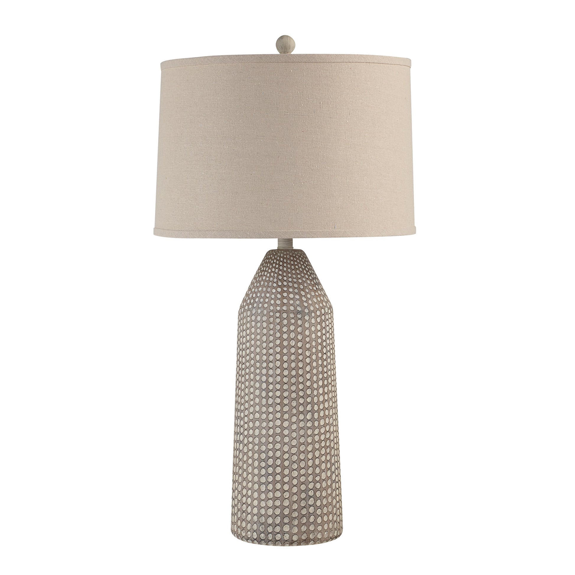 Lattuga Table Lamp 32.5" Cream Earthenware-Table Lamp-DECOROLALA