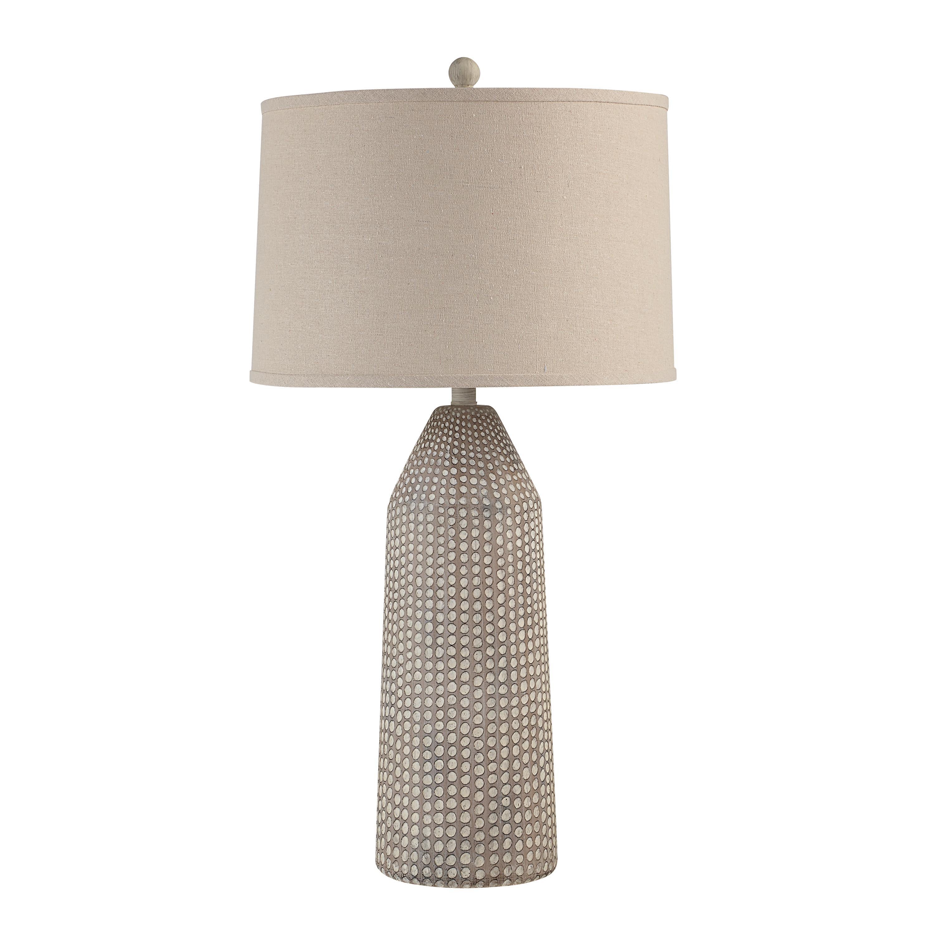 Lattuga Table Lamp 32.5" Cream Earthenware-Table Lamp-DECOROLALA