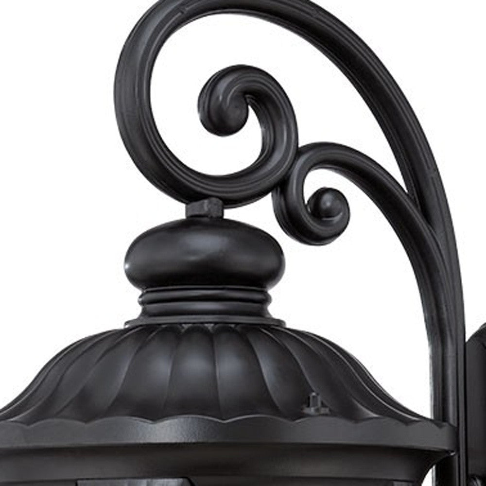 Laurens 3-Light Matte Black Wall Light-Outdoor Lighting-DECOROLALA