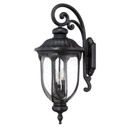 Laurens 3-Light Matte Black Wall Light-Outdoor Lighting-DECOROLALA