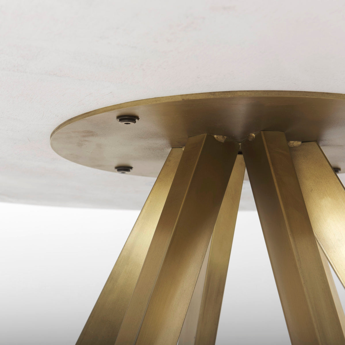 Laurent 48"L x 48"W Dining Table | Modern | White Marble & Gold Metal | Seats 4-Dining Tables-DECOROLALA