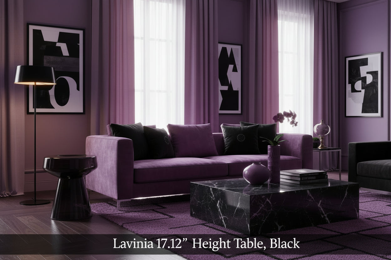 Lavinia 17.12" Height Table, Black-Table-DECOROLALA