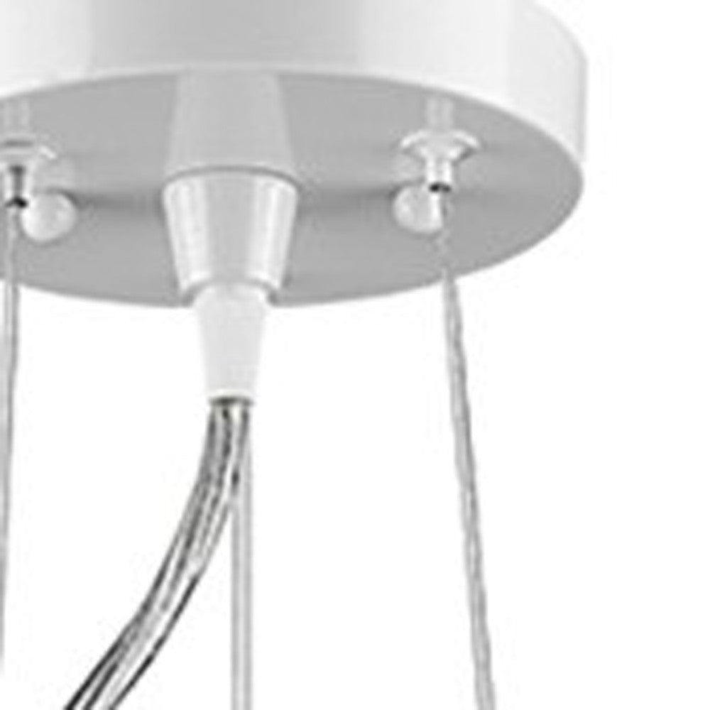 Layla 1-Light White Bowl Pendant-Pendants-Hanging Lights-DECOROLALA