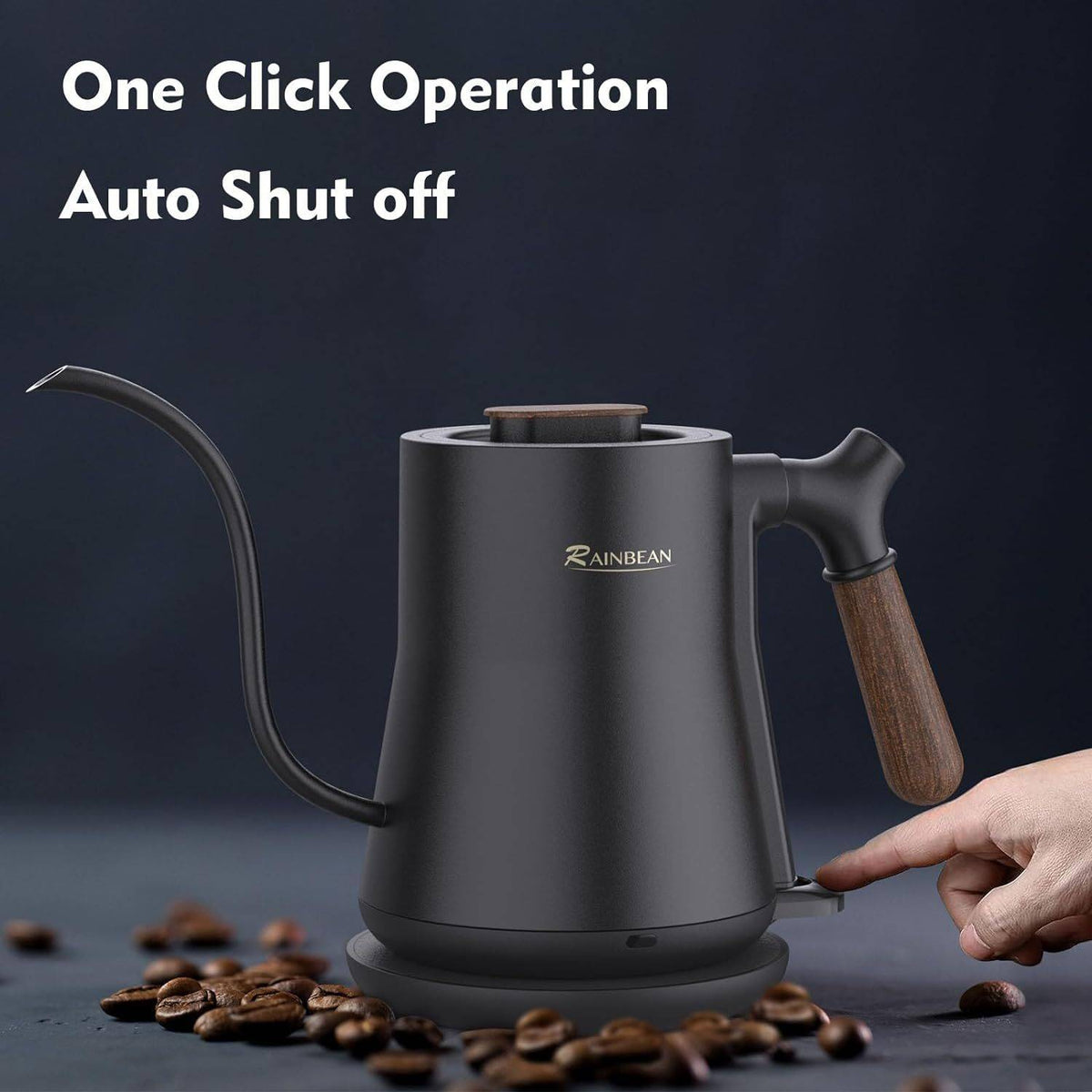 Leak-Proof Gooseneck Electric Kettle for Coffee Brewing, Stainless Steel-Electric Kettles-DECOROLALA