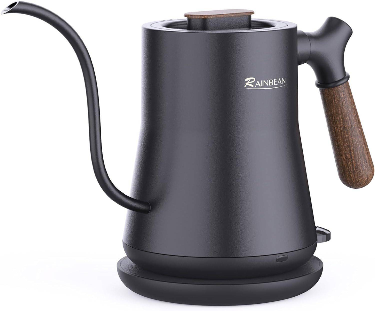 Leak-Proof Gooseneck Electric Kettle for Coffee Brewing, Stainless Steel-Kettle-DECOROLALA