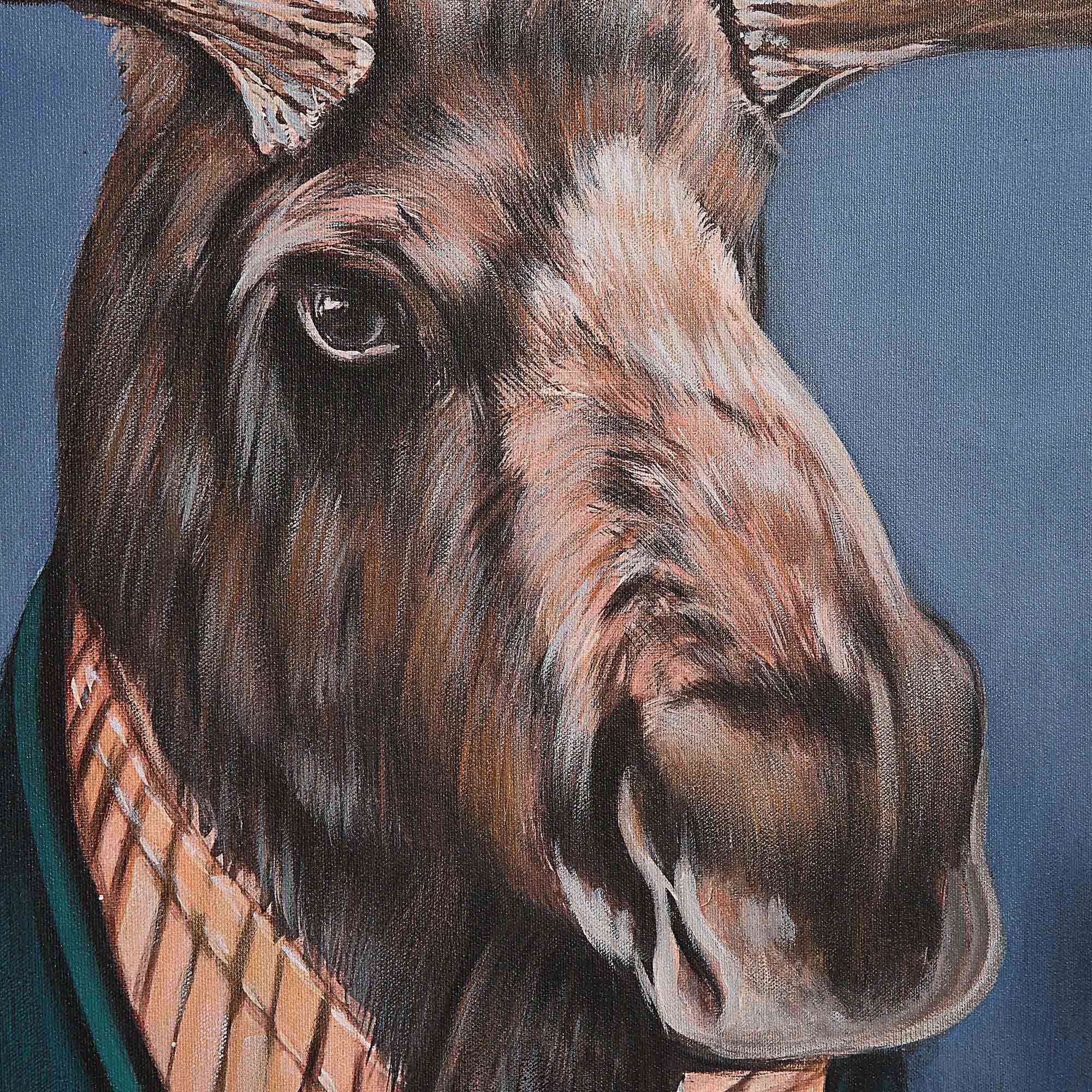 Leandre 36" Wide Canvas Art, Blue-Canvas Art-DECOROLALA