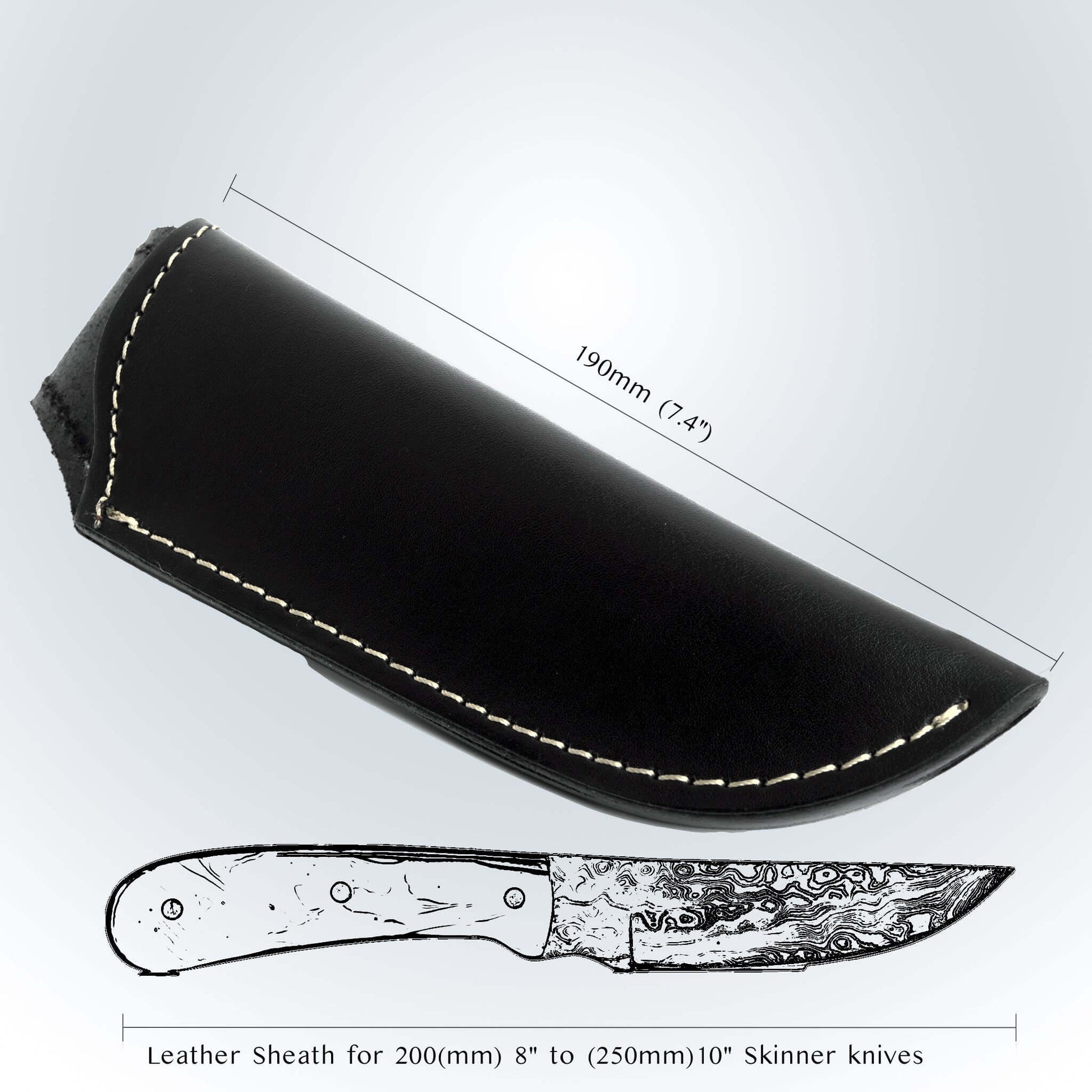 Leather Sheath for Skinner Knife-2
