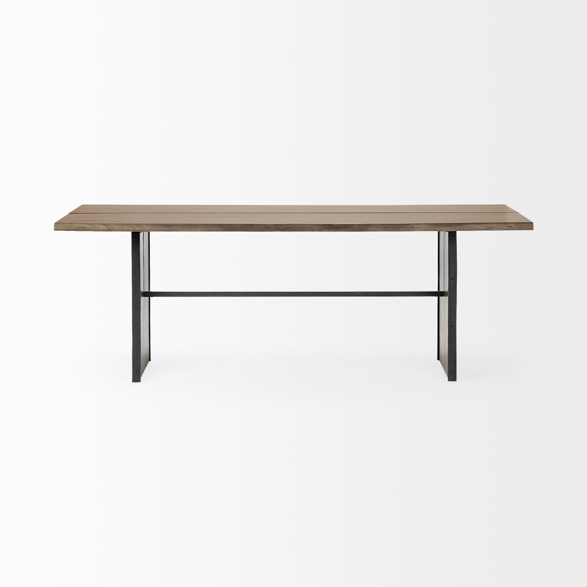 Ledger 84"L x 38"W Trestle Dining Table | Modern | Brown Wood | Seats 8-Dining Tables-DECOROLALA