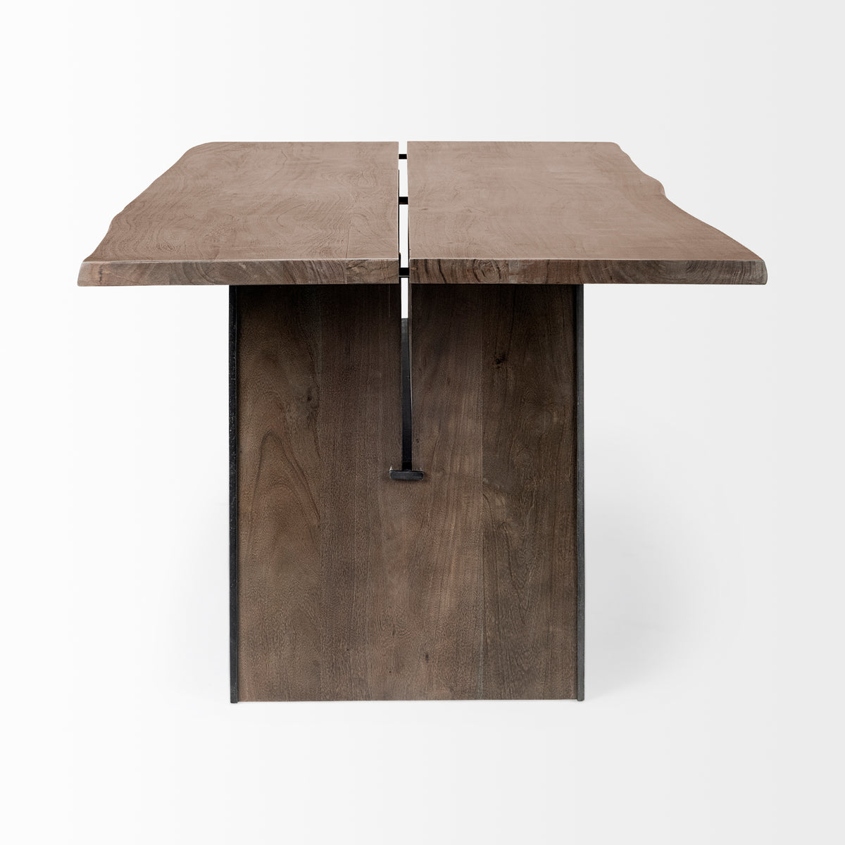Ledger 84"L x 38"W Trestle Dining Table | Modern | Brown Wood | Seats 8-Dining Tables-DECOROLALA