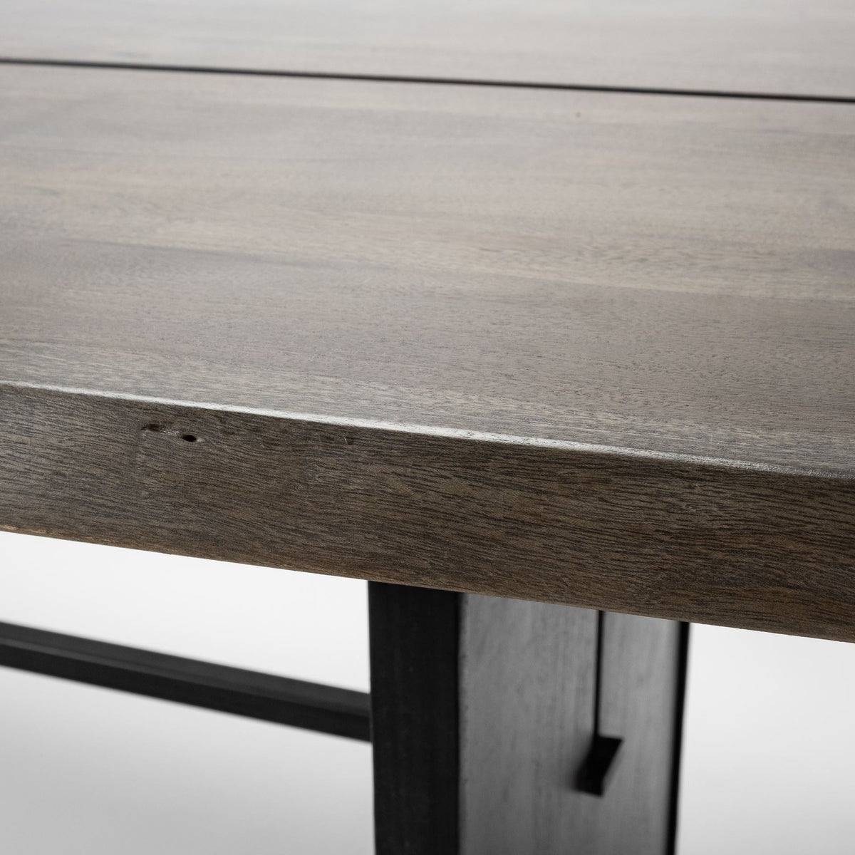 Ledger 84"L x 38"W Trestle Dining Table | Modern | Brown Wood | Seats 8-Dining Tables-DECOROLALA