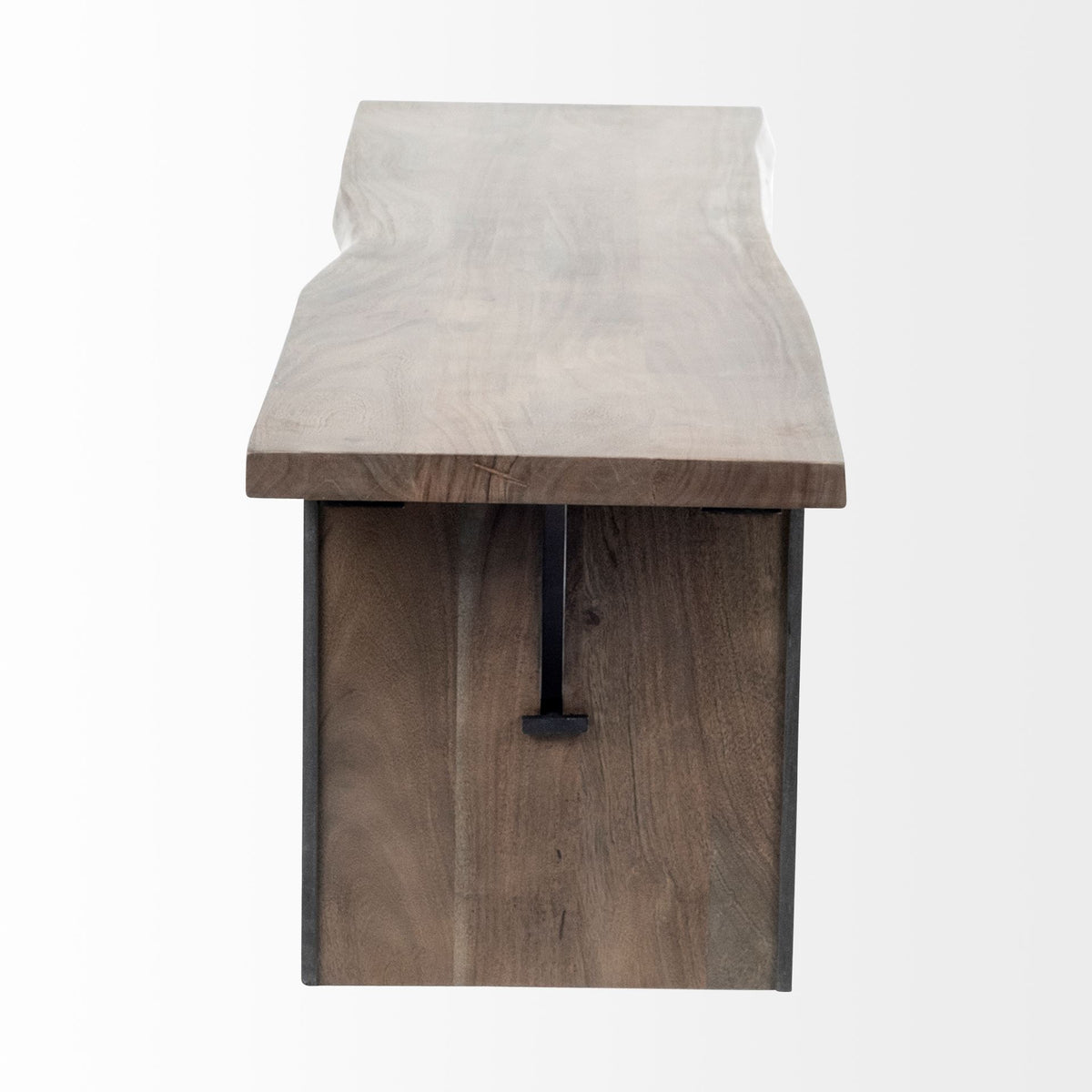 Ledger I 70L x 17W Brown Live-Edge Wooden Dining Bench-Benches-DECOROLALA