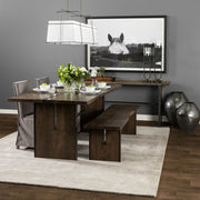 Ledger I 70L x 17W Brown Live-Edge Wooden Dining Bench-Benches-DECOROLALA