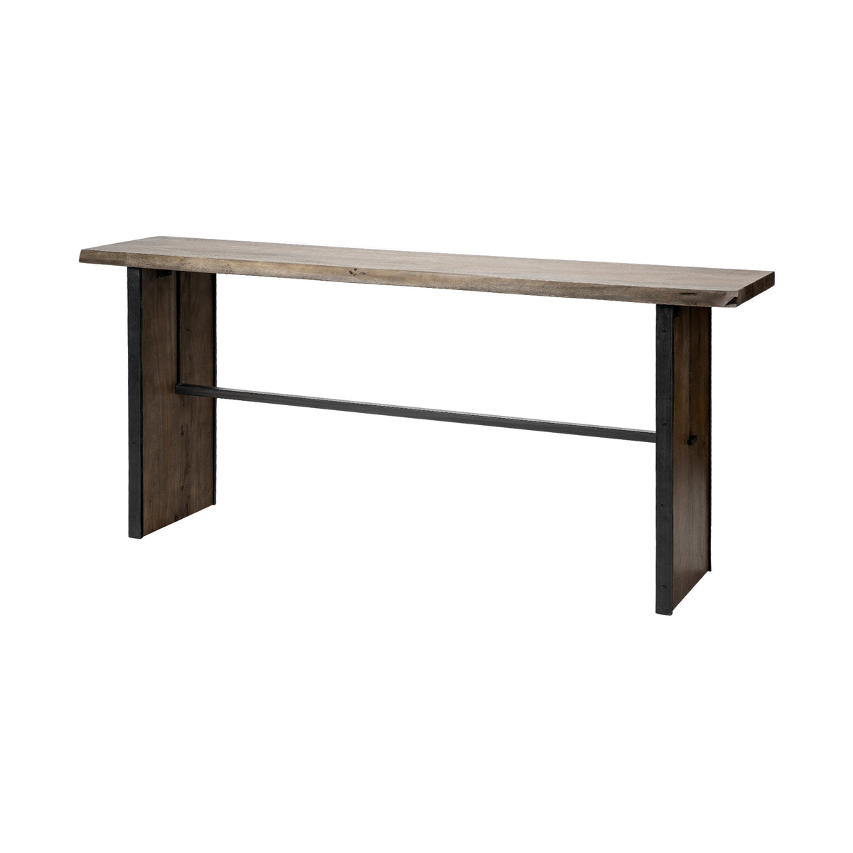 Ledger II 70L x 17W x 30H Live-Edge Wooden Brown Console Table-Console Tables-DECOROLALA