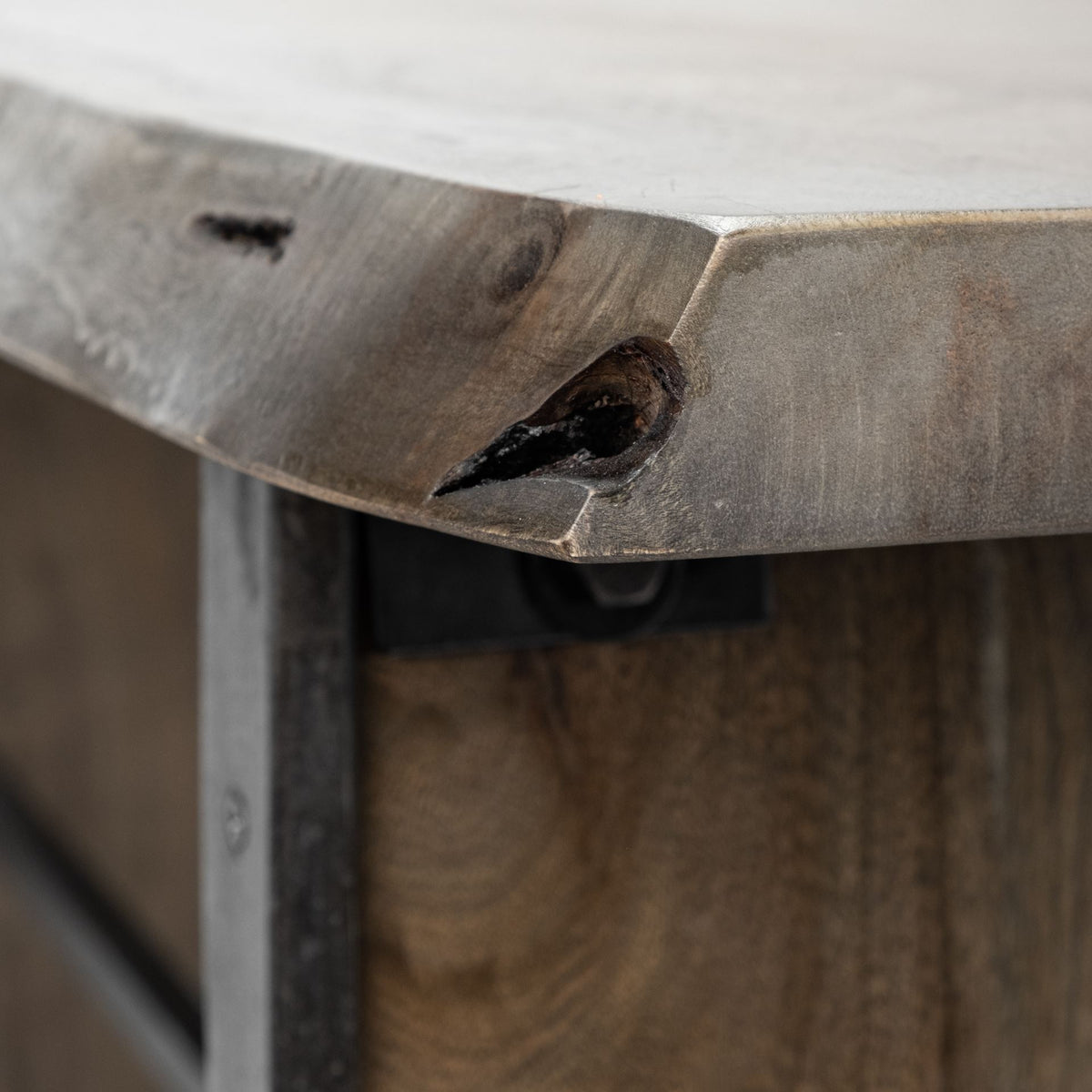 Ledger II 70L x 17W x 30H Live-Edge Wooden Brown Console Table-Console Tables-DECOROLALA