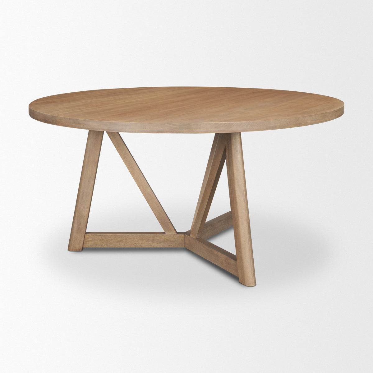 Legolas 60" Round Dining Table | Modern | Brown Wood | Seats 6-Dining Tables-DECOROLALA