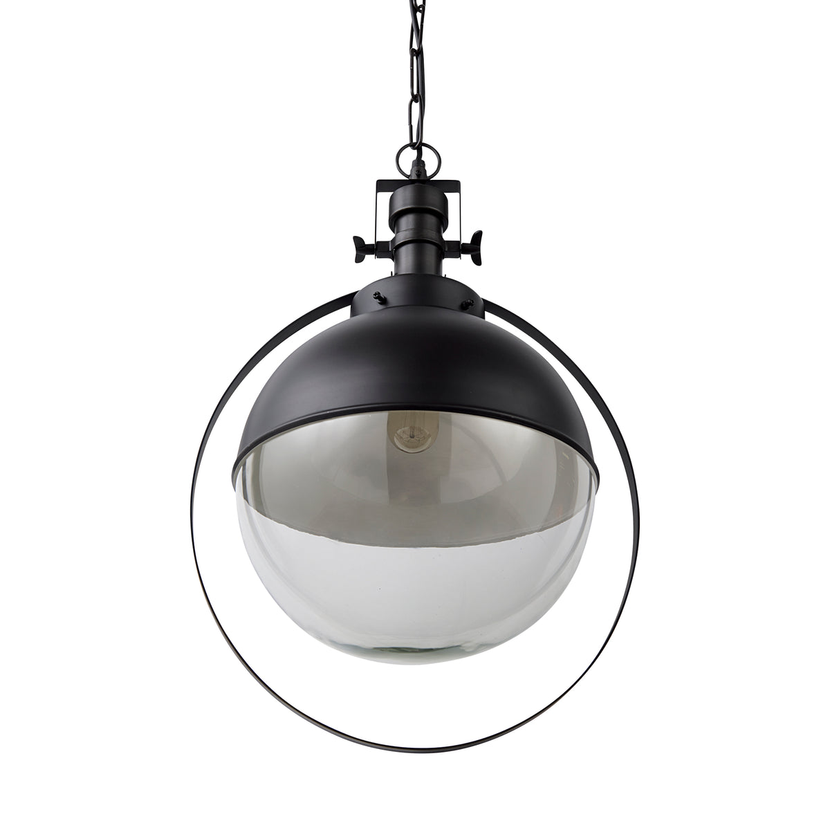 Leighton I 15x20 Toned Metal Spherical Pendant Light-Pendant Lighting-DECOROLALA