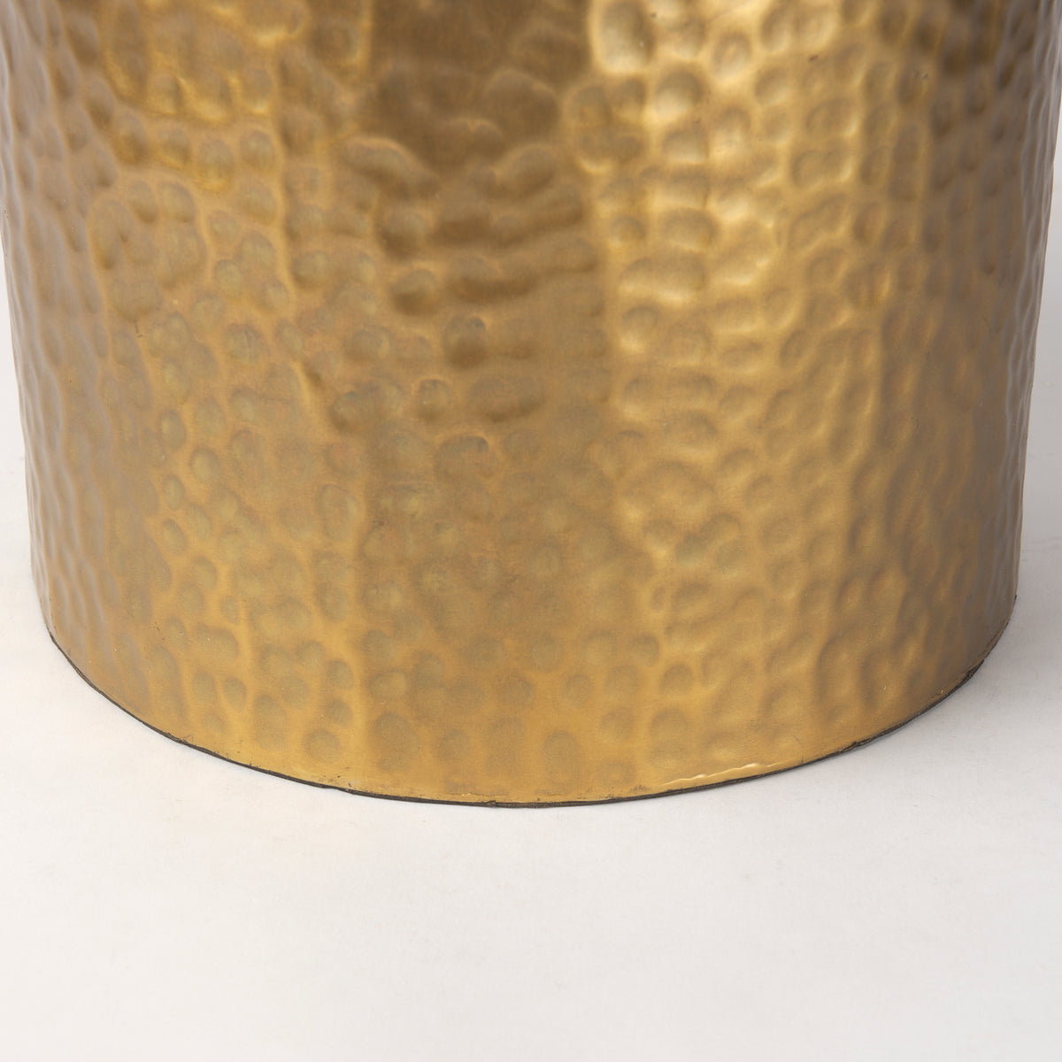 Leo Hammered Table Lamp with White Fabric Shade-Table Lamps-DECOROLALA