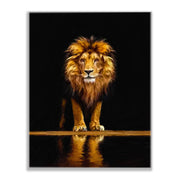 " Leo" - Wildlife Canvas Art - Gold Varnished-Wall Decor-Canvas Print-DECOROLALA