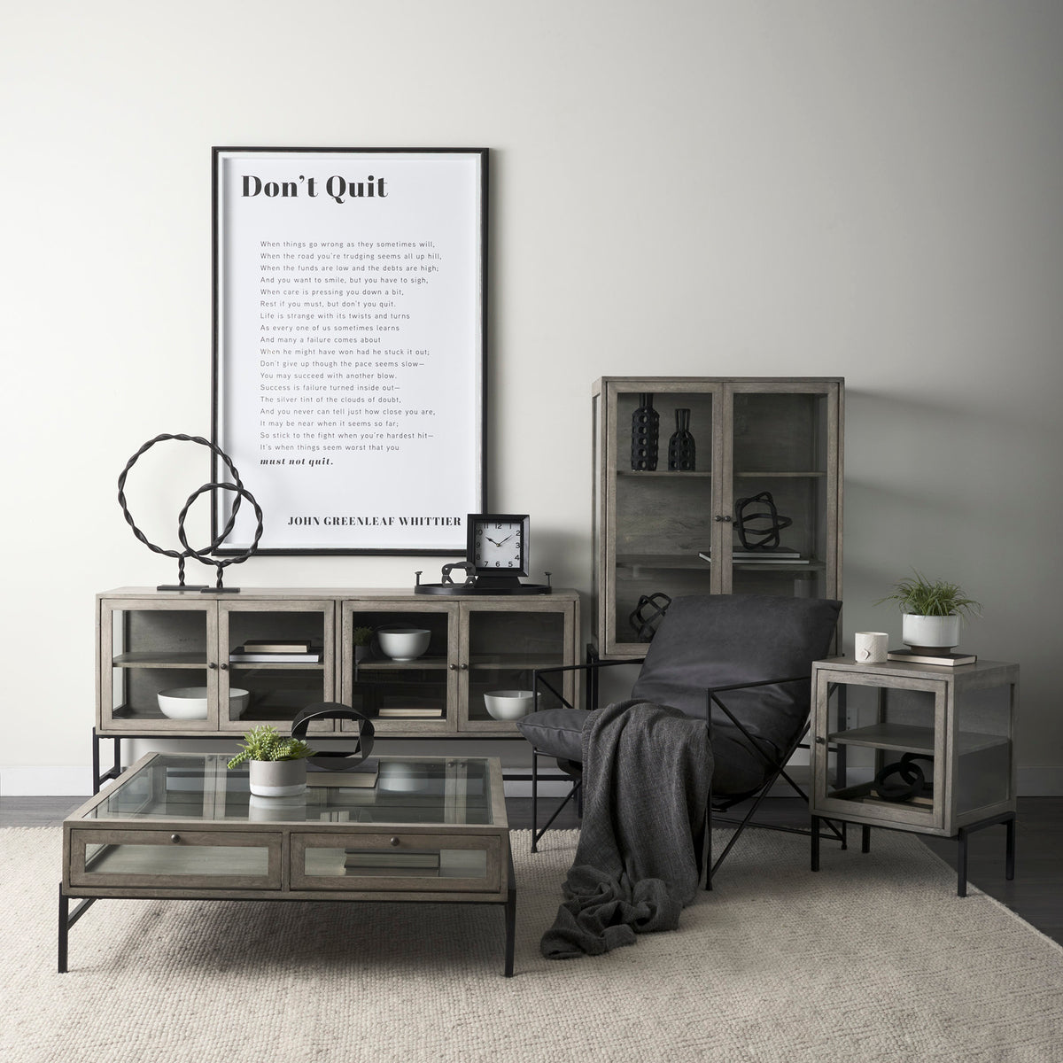 Leonidas 28.5L x 29.5W x 34.0H Black Faux Leather Seat W/ Black Metal Frame Accent Chair-Accent Chairs-DECOROLALA