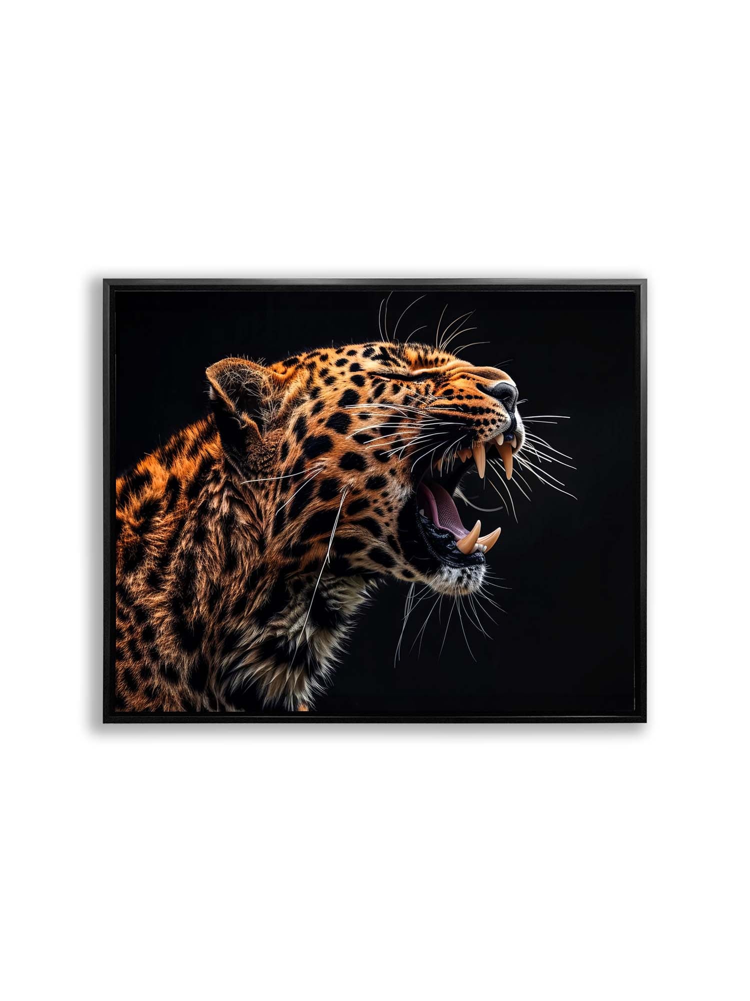 Leopard Canvas Print 48" x 36" Gold Varnish-Print-DECOROLALA