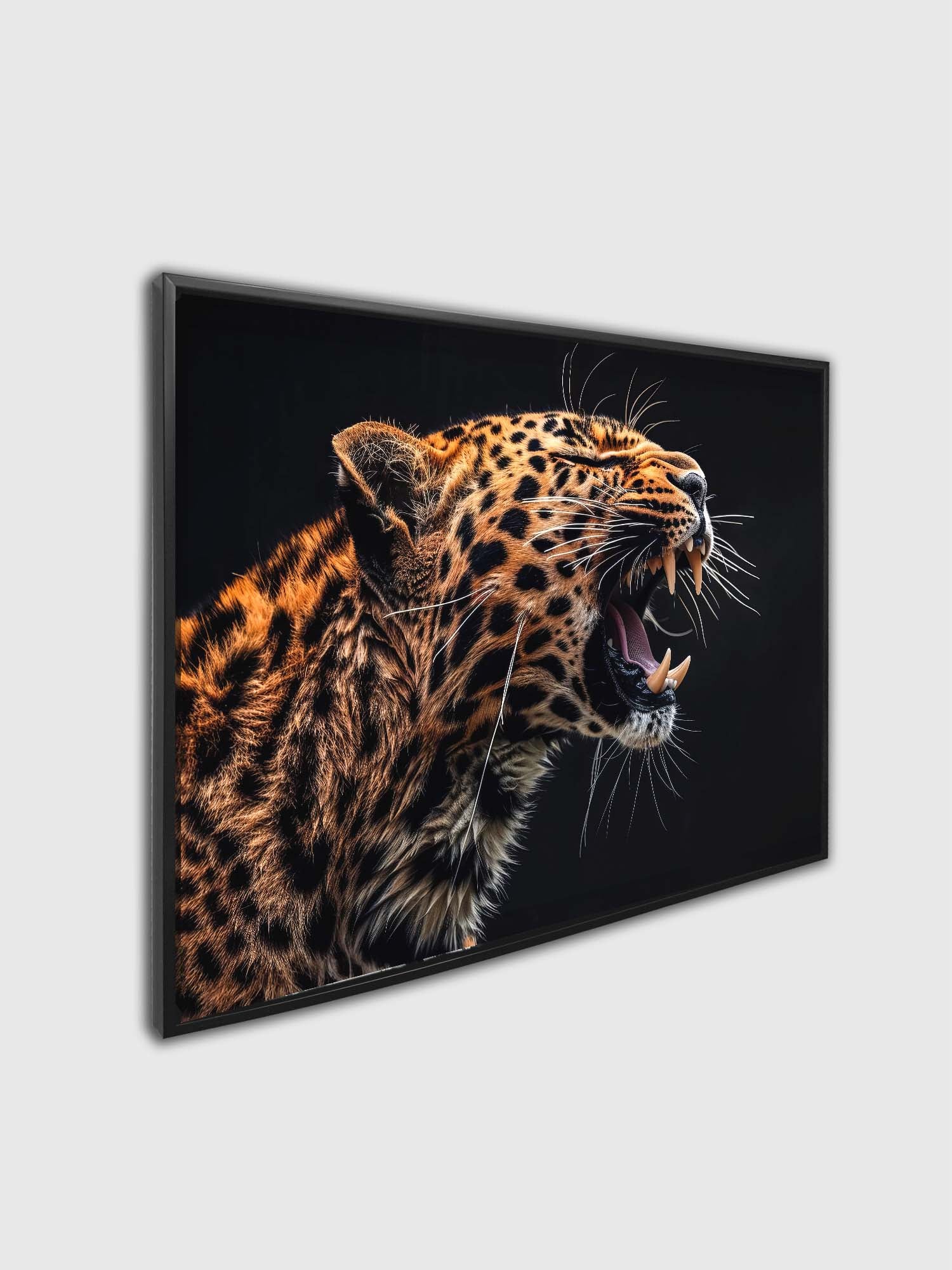 Leopard Canvas Print 48" x 36" Gold Varnish-Print-DECOROLALA