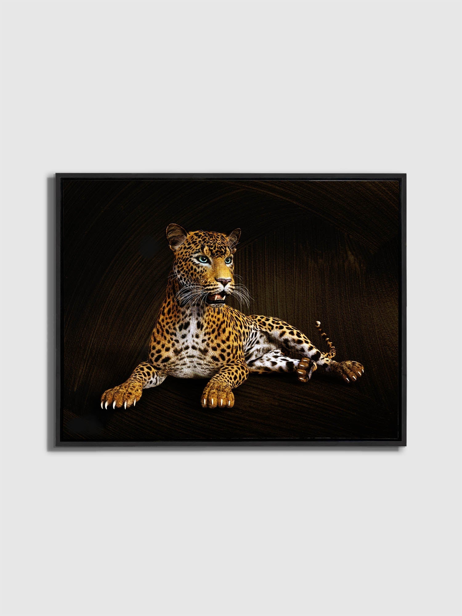 Leopard -Wildlife Canvas Art -Wall decor- Hand applied Gold varnish #4836-047-Wall Art-DECOROLALA