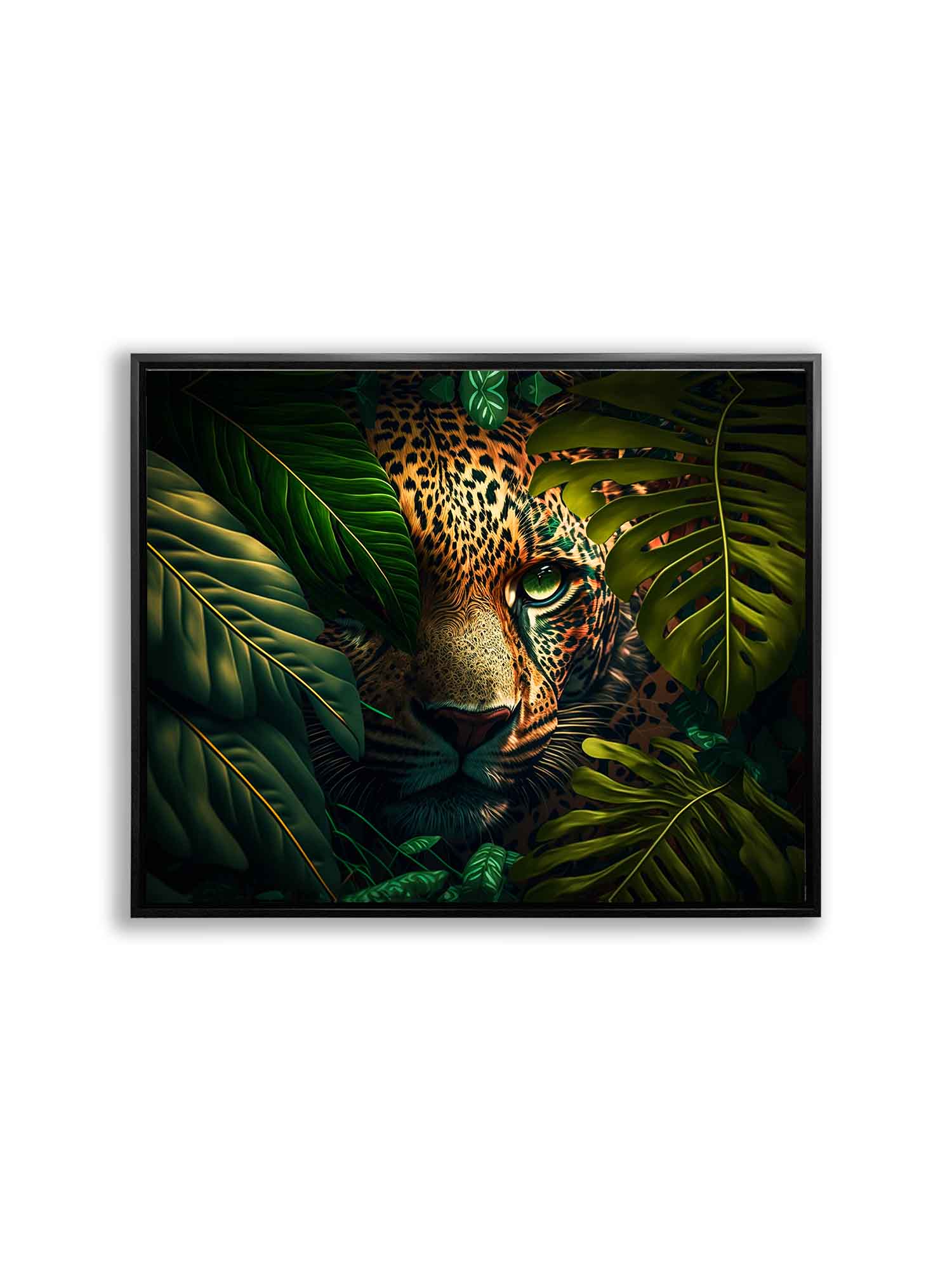 Leopard Wildlife Canvas Art with Gold Varnish-Wall Art-DECOROLALA