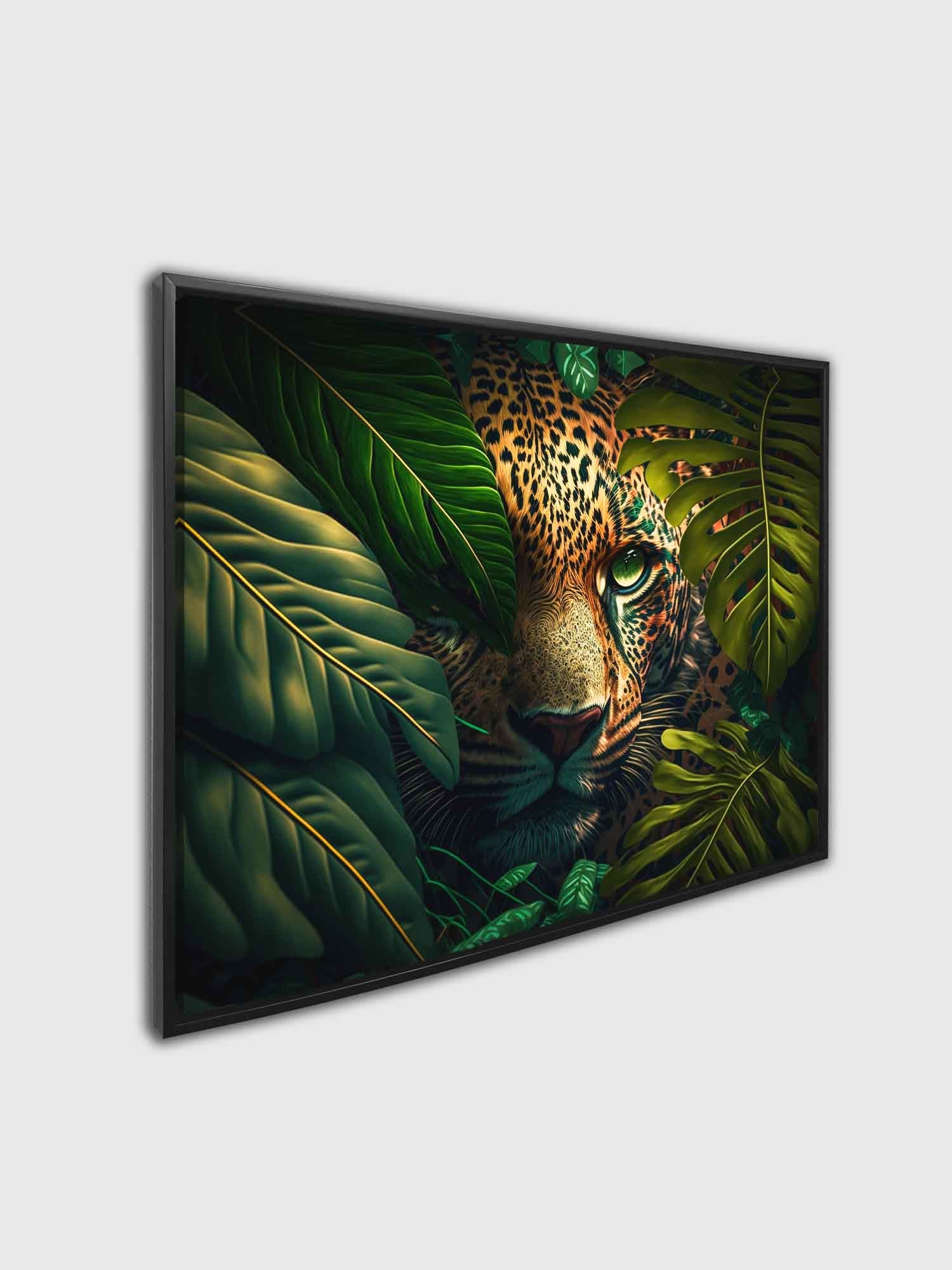 Leopard Wildlife Canvas Art with Gold Varnish-Wall Art-DECOROLALA
