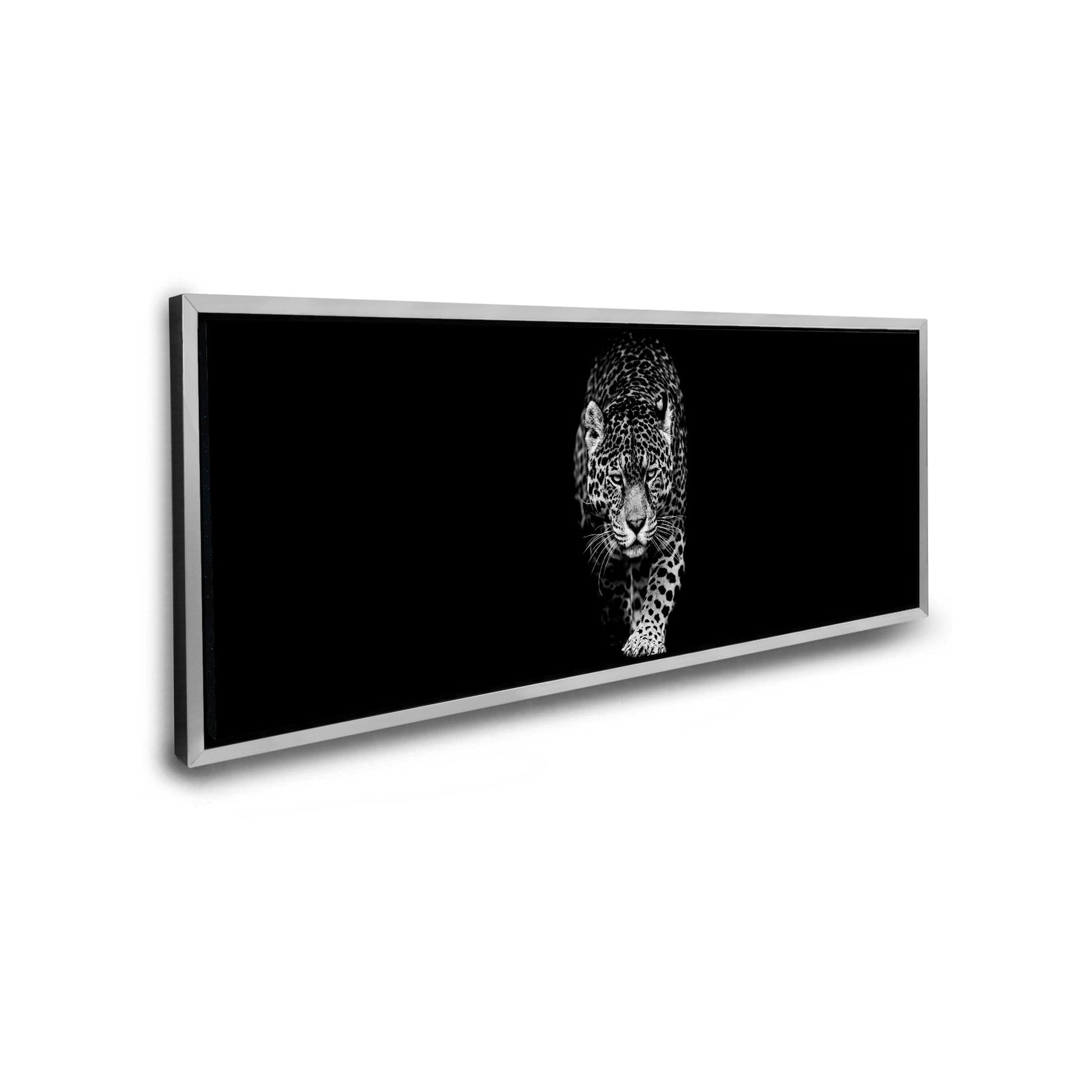 Leopard in Black & White Canvas Print 72x24-Print-DECOROLALA