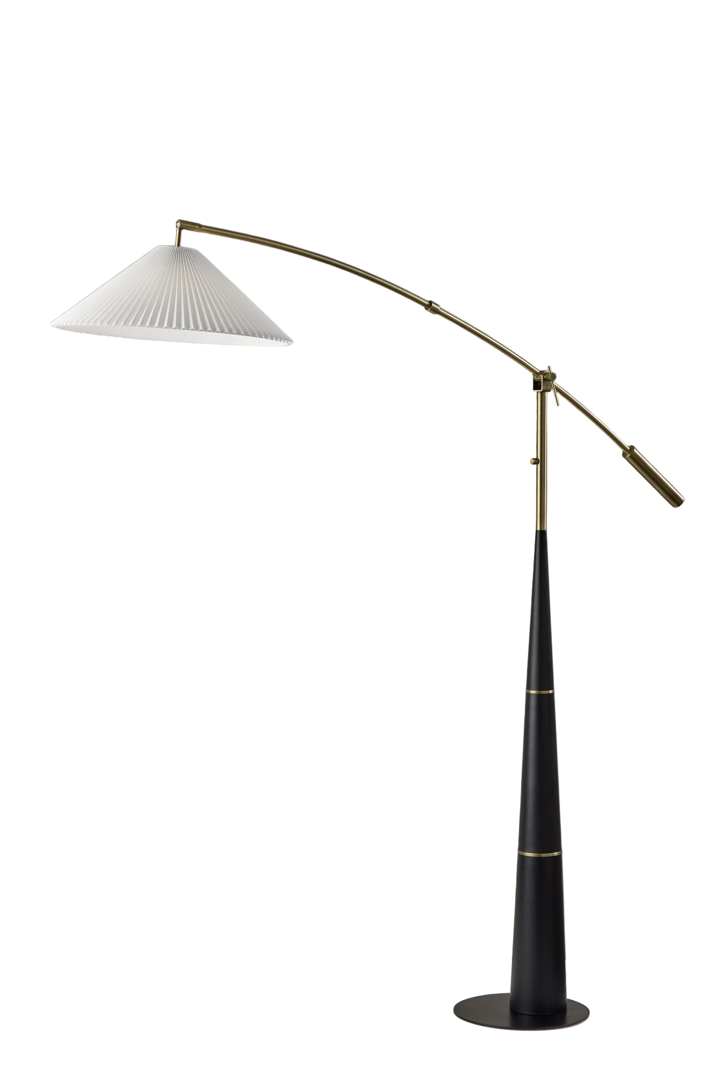 Leroy Arc Lamp - Brass Adjustable 66-87"-Lighting-DECOROLALA